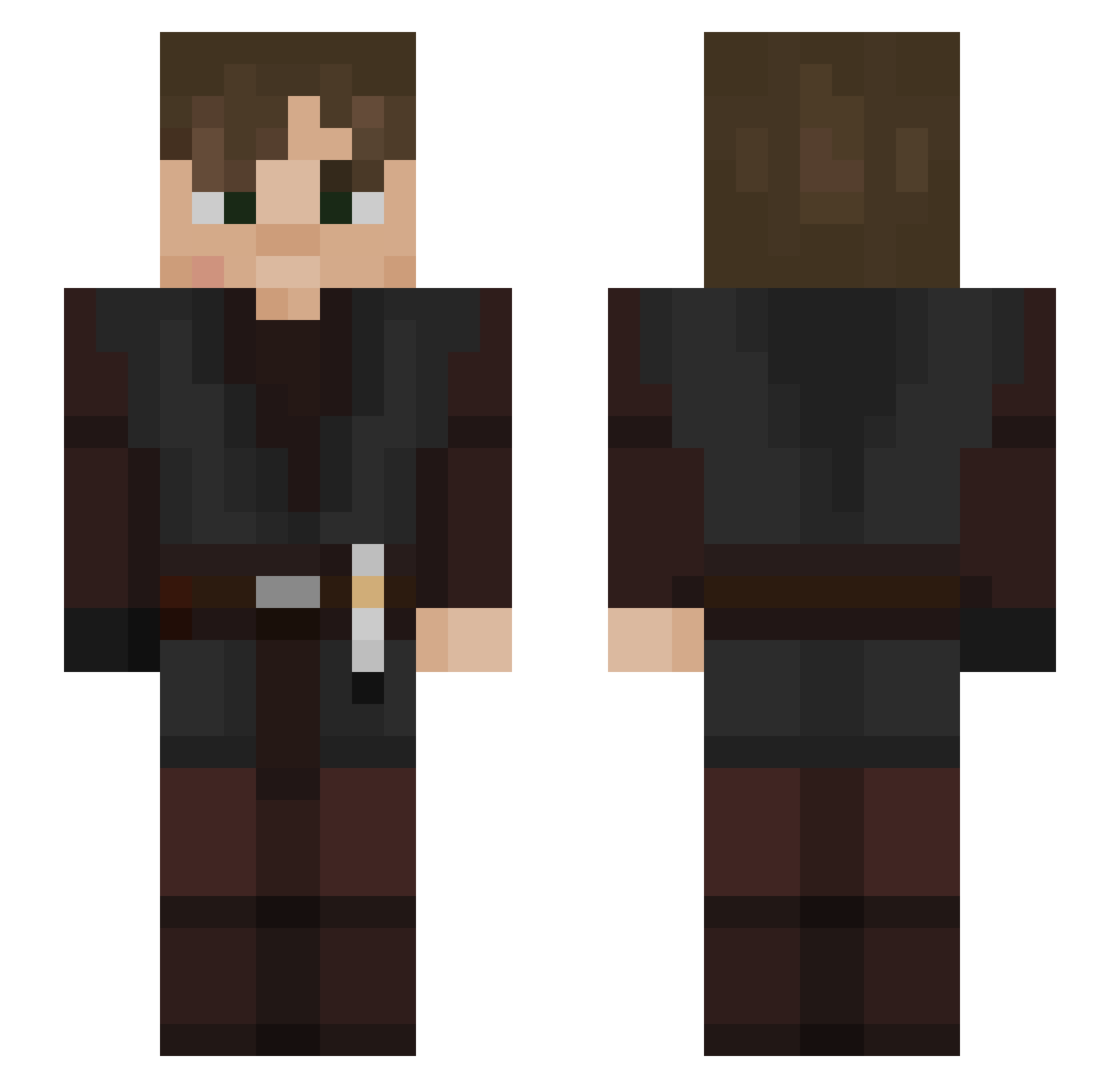 investinluhv Minecraft skin, front and back view
