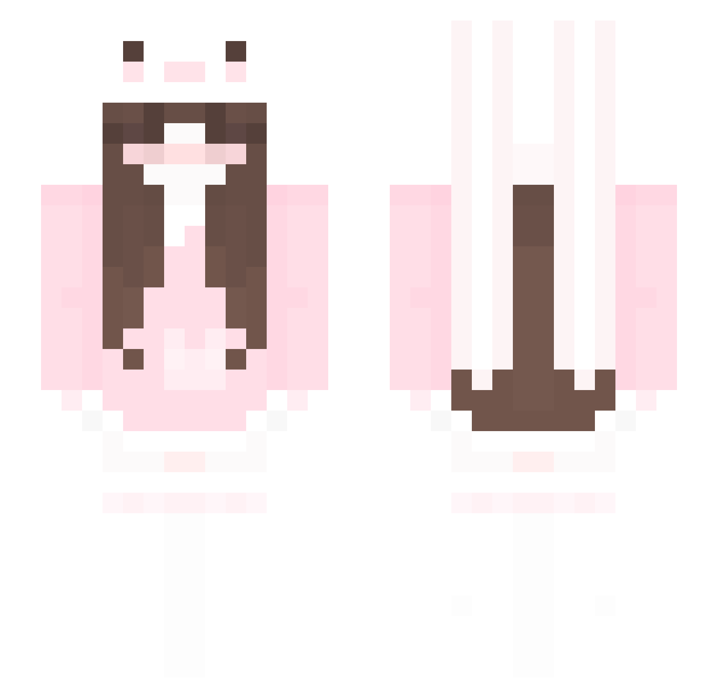 uwoni Minecraft skin, front and back view