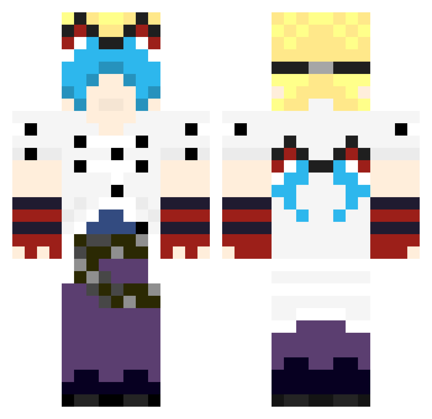 kreeprbeetr Minecraft skin, front and back view