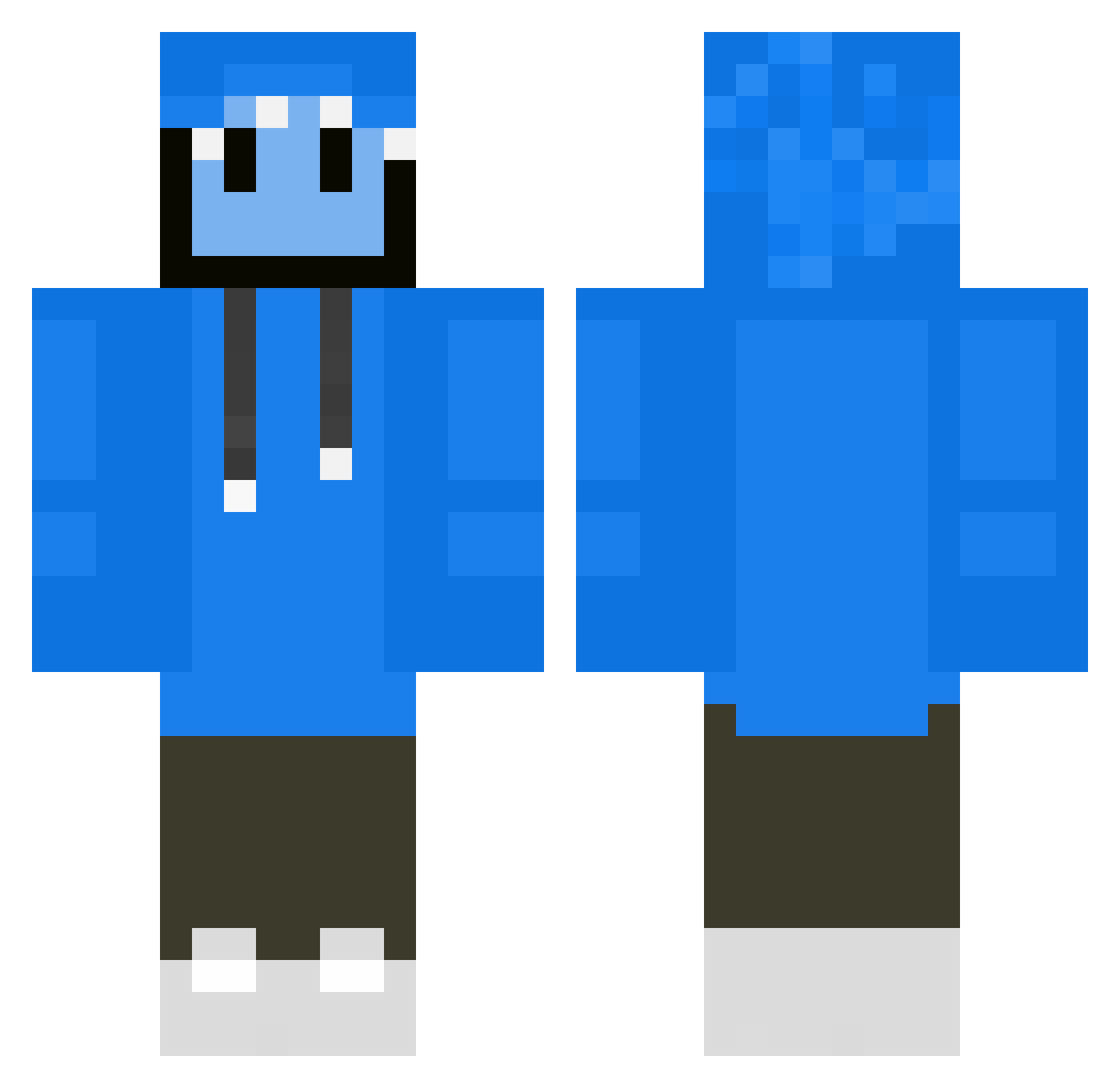 CeceTom Minecraft skin, front and back view
