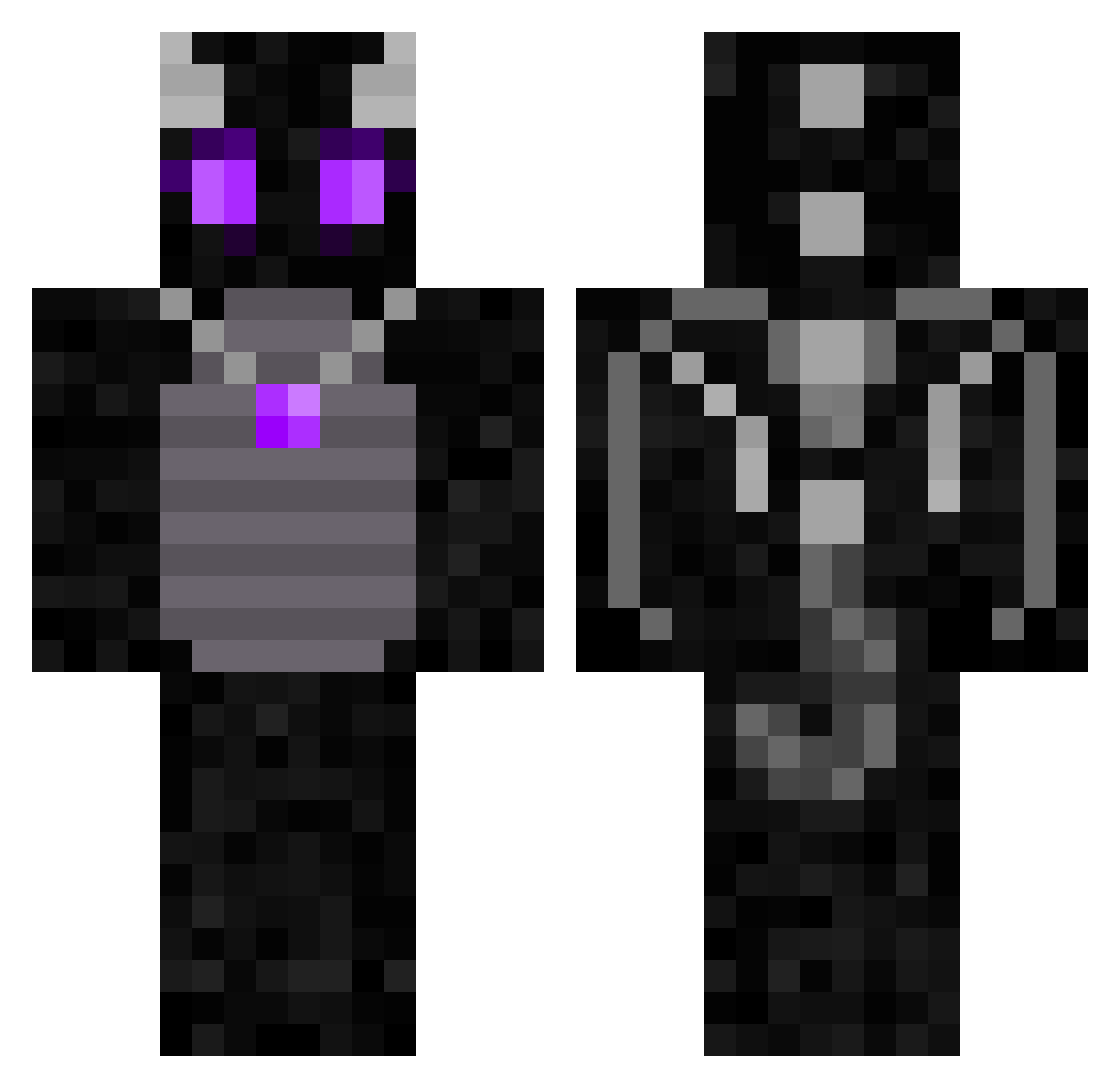 lrmt Minecraft skin, front and back view