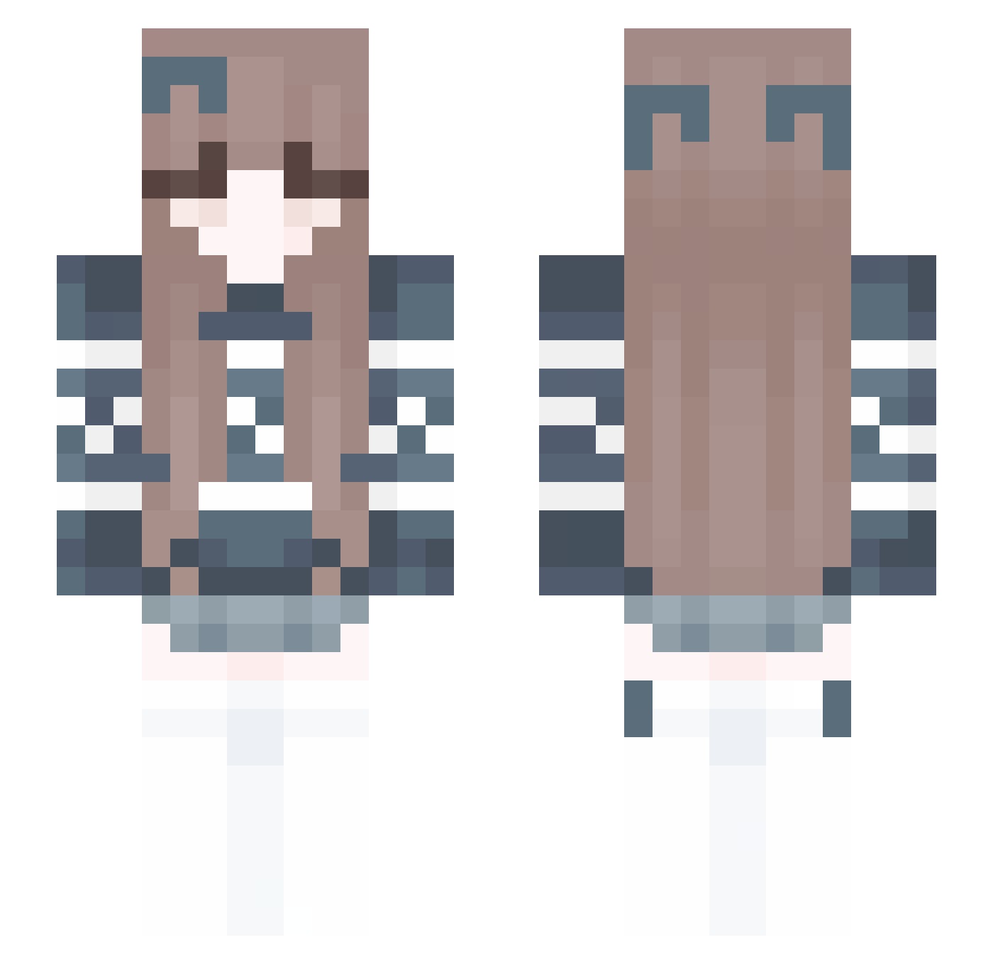 Morraelium Minecraft skin, front and back view