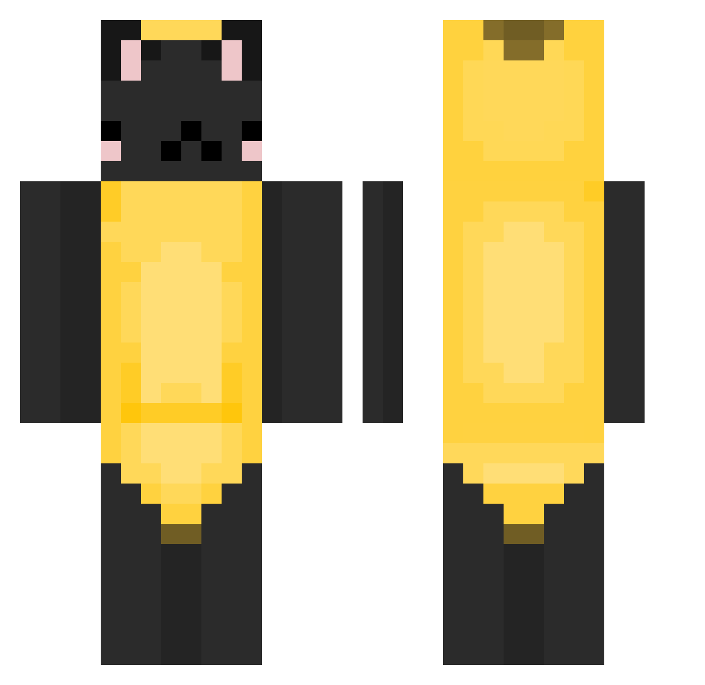 soiishie Minecraft skin, front and back view