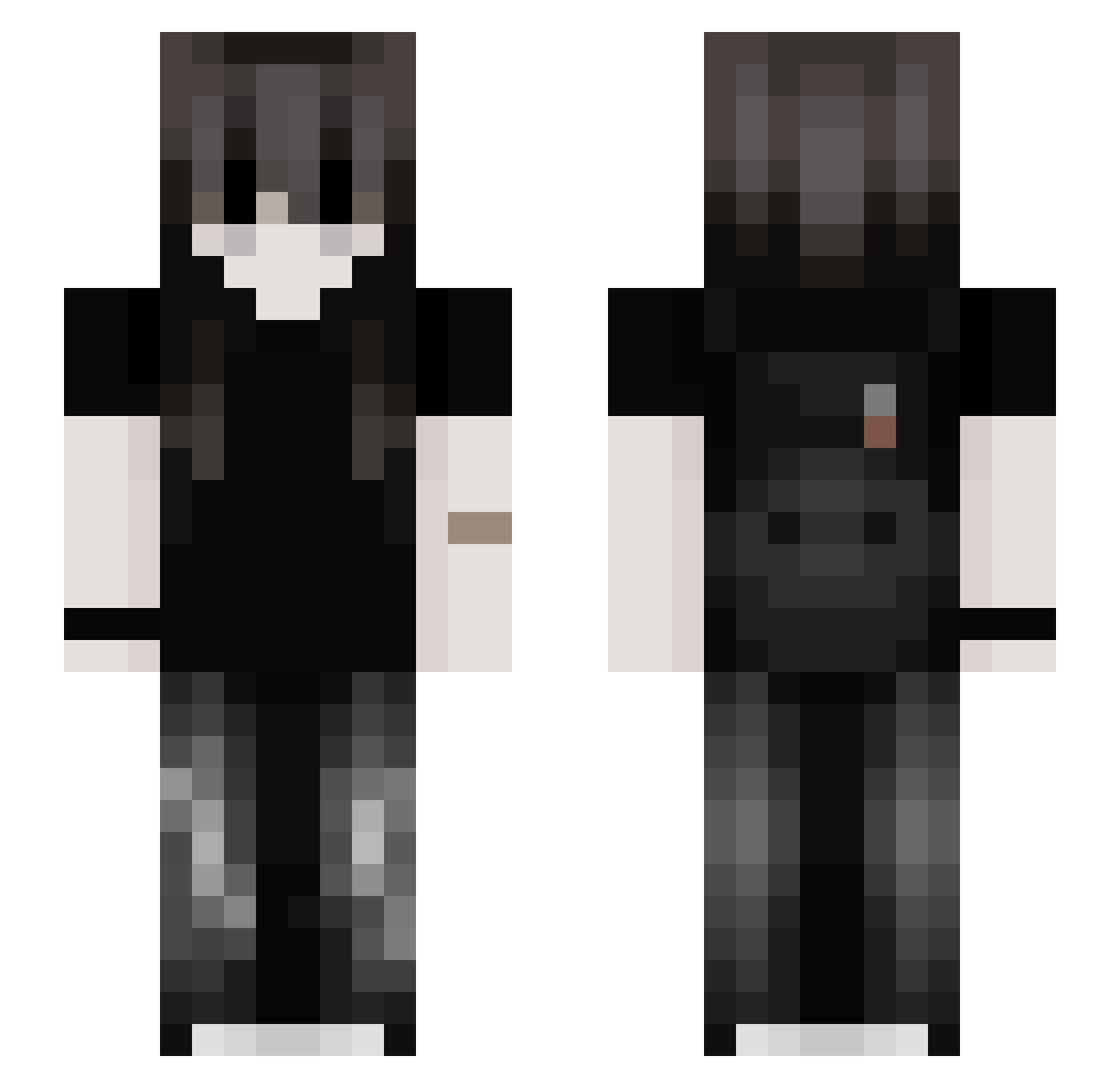 vanessa278 Minecraft skin, front and back view