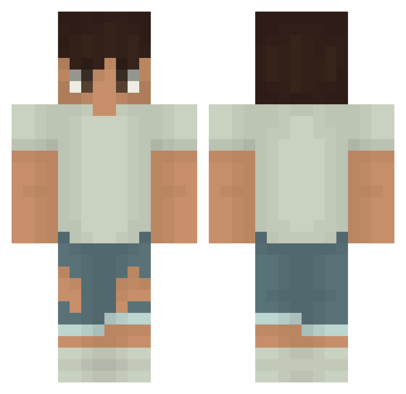sapio27 Minecraft skin, front and back view