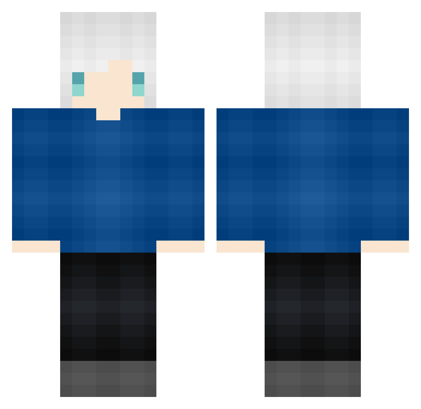 Yomaru Minecraft skin, front and back view