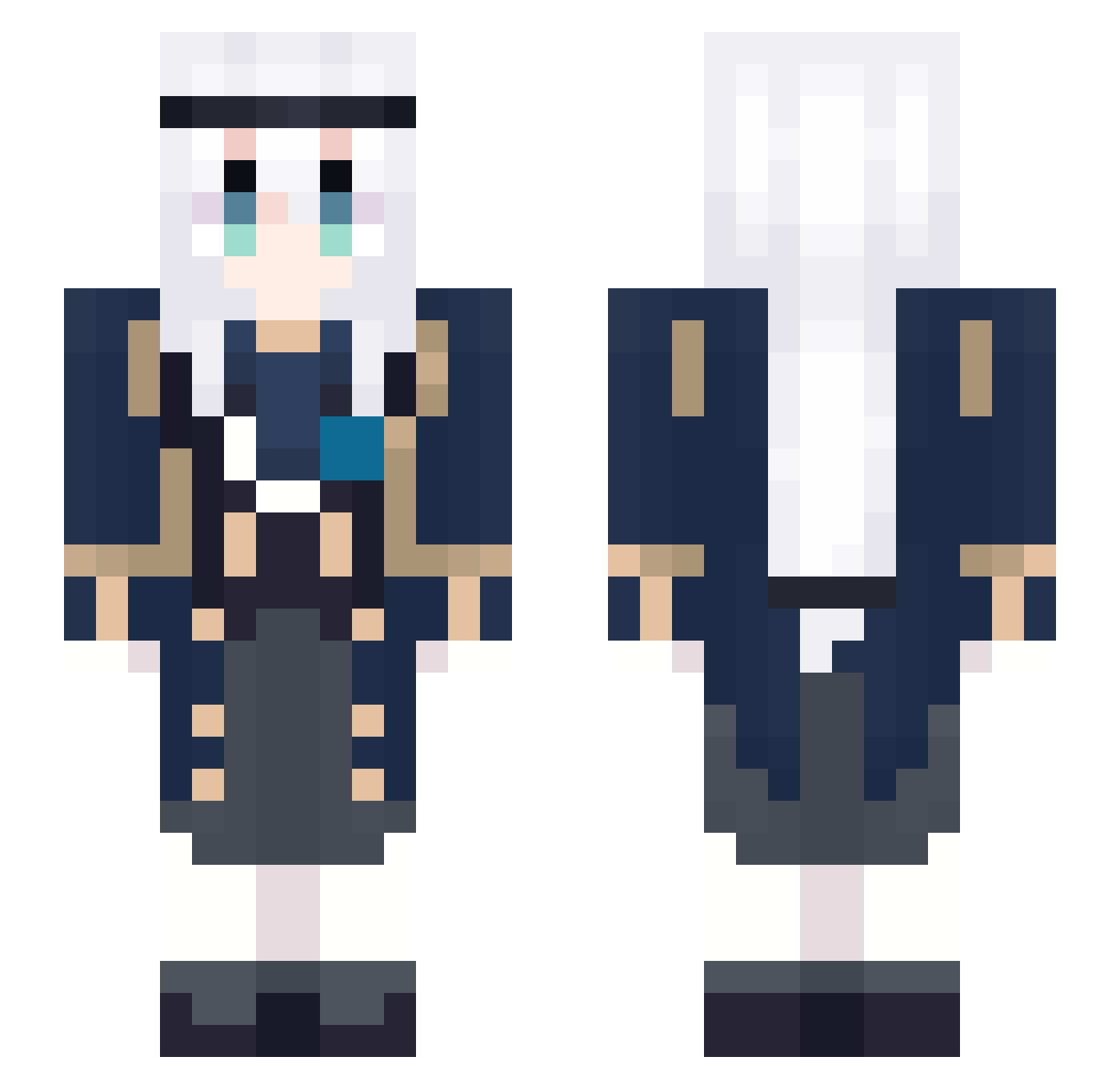 AG_glitch Minecraft skin, front and back view