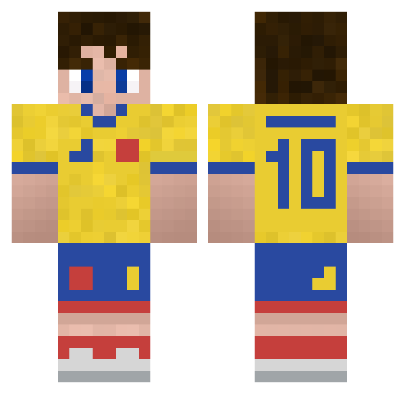 Ecargart Minecraft skin, front and back view