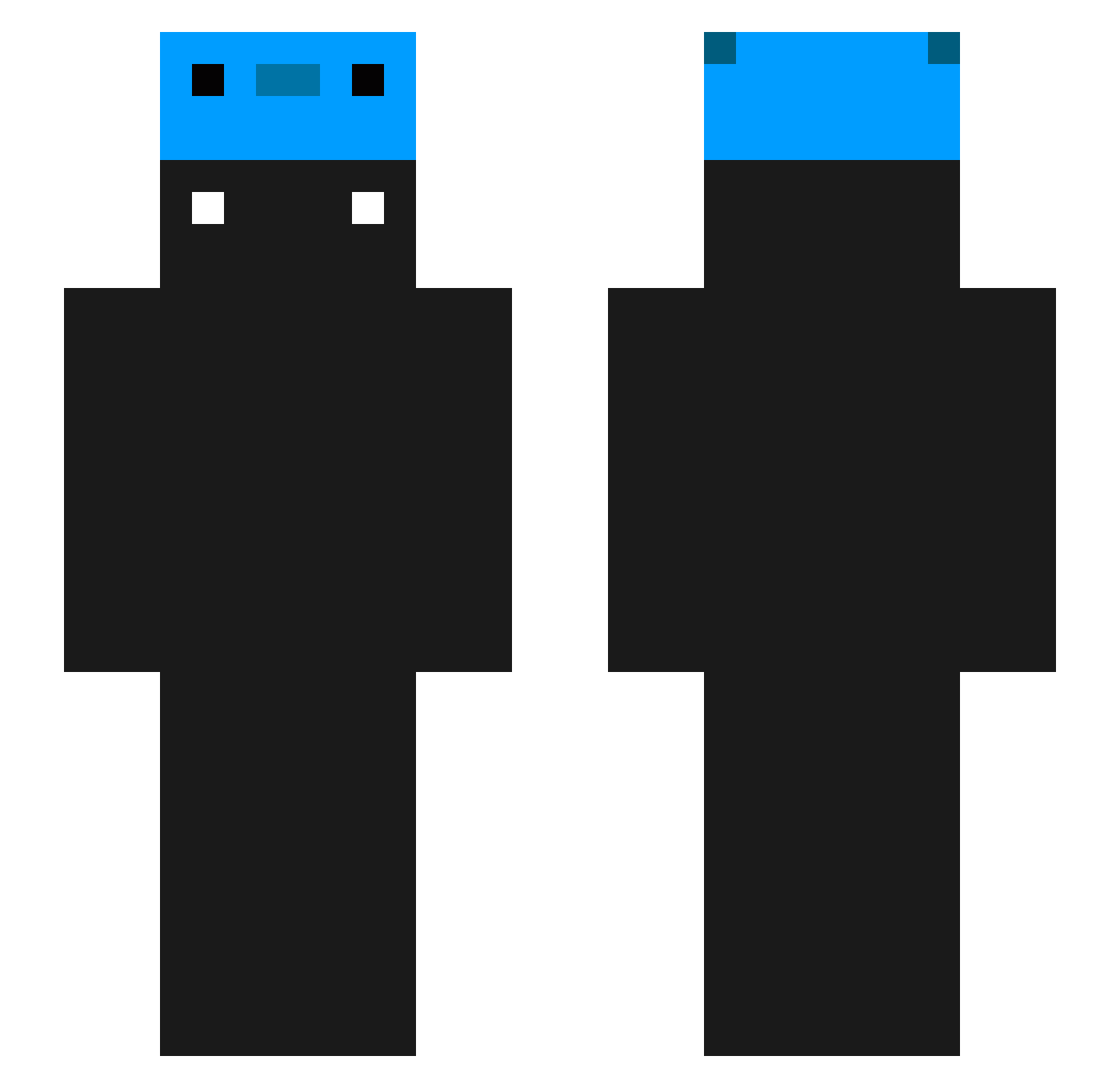 PepeW_ Minecraft skin, front and back view