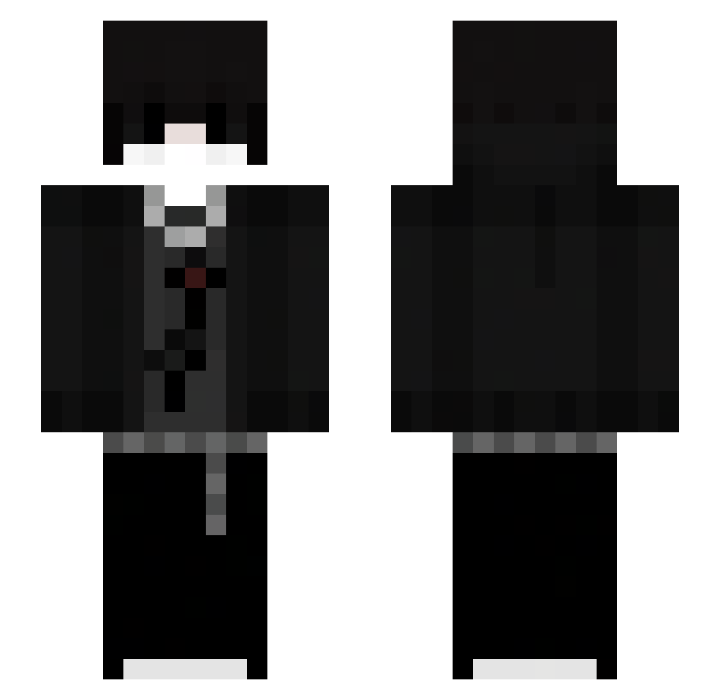 VSolix Minecraft skin, front and back view