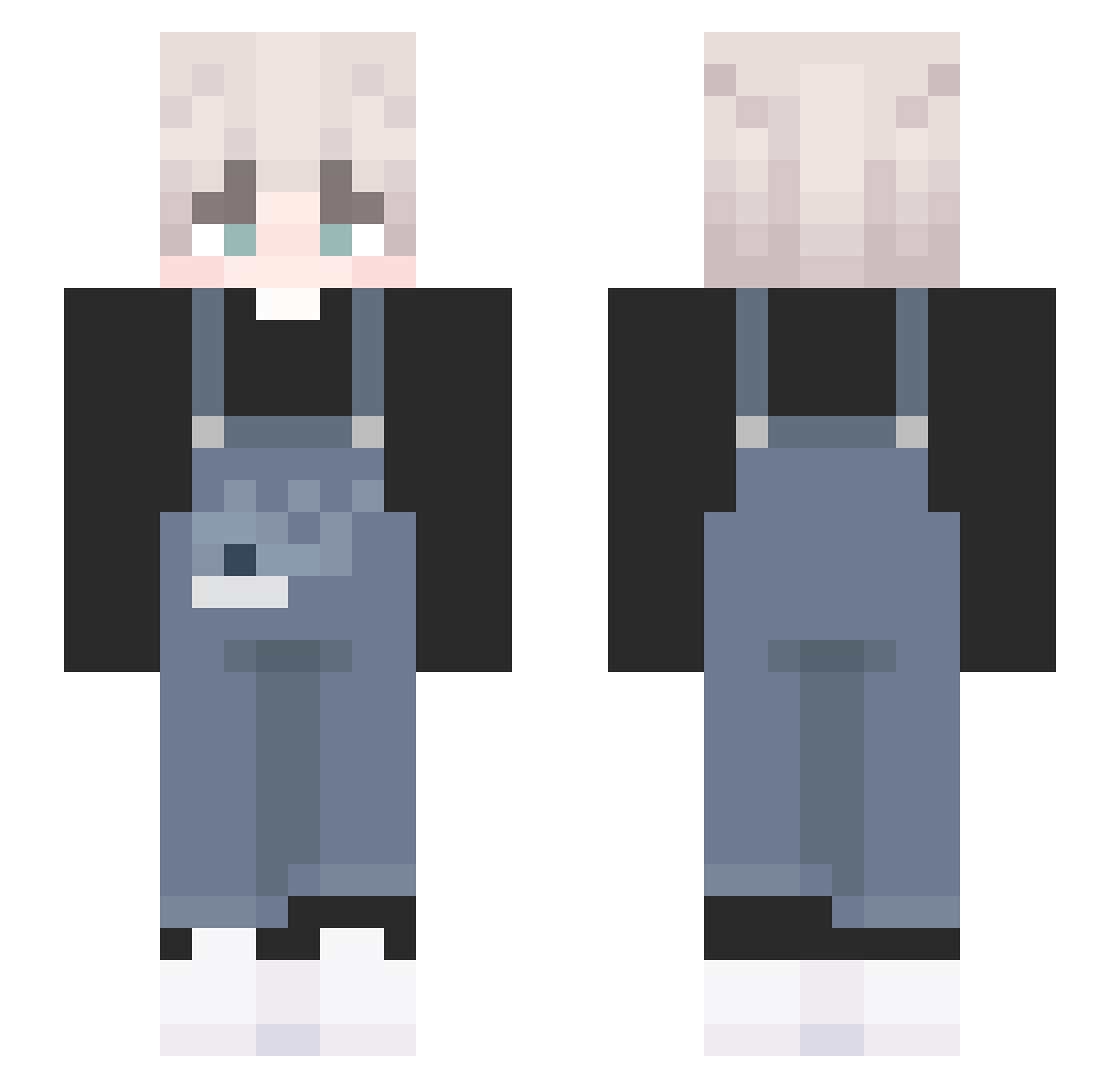 Heaazzy Minecraft skin, front and back view