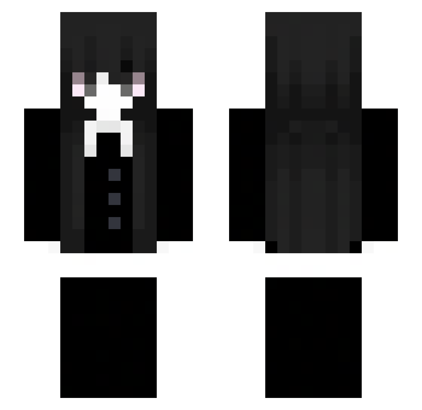 9pio Minecraft skin, front and back view