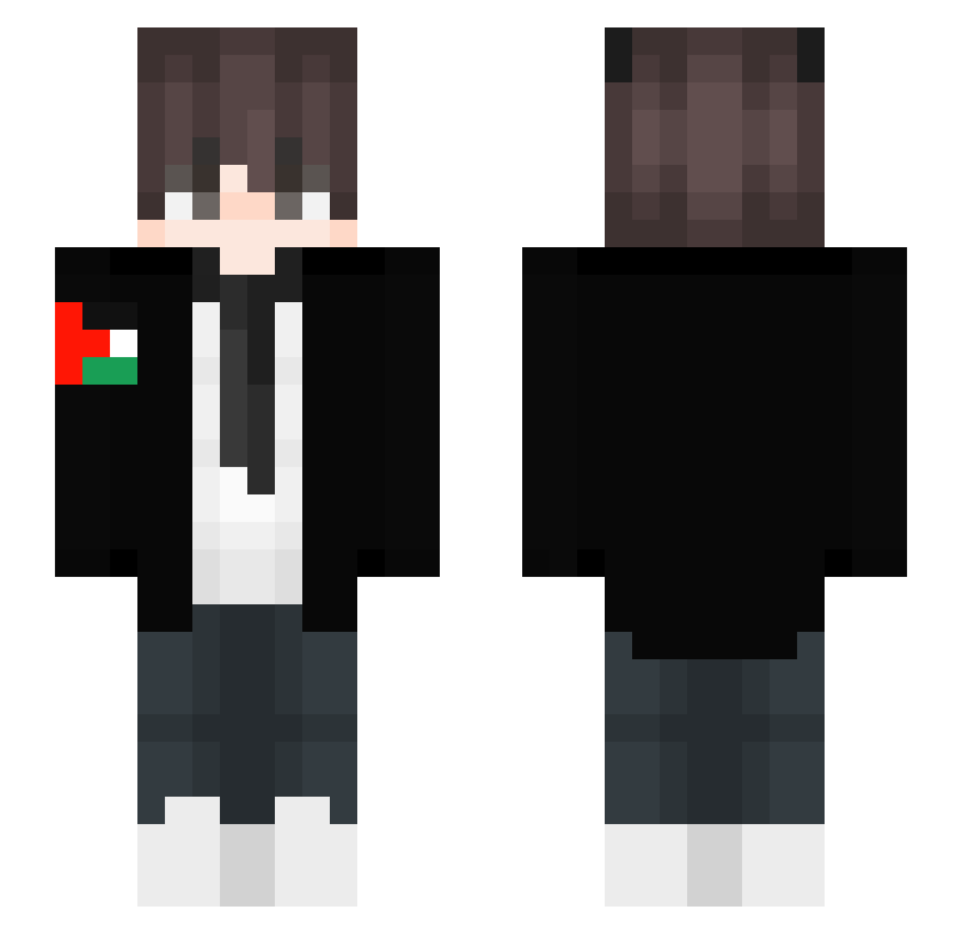 Shimu_dada Minecraft skin, front and back view