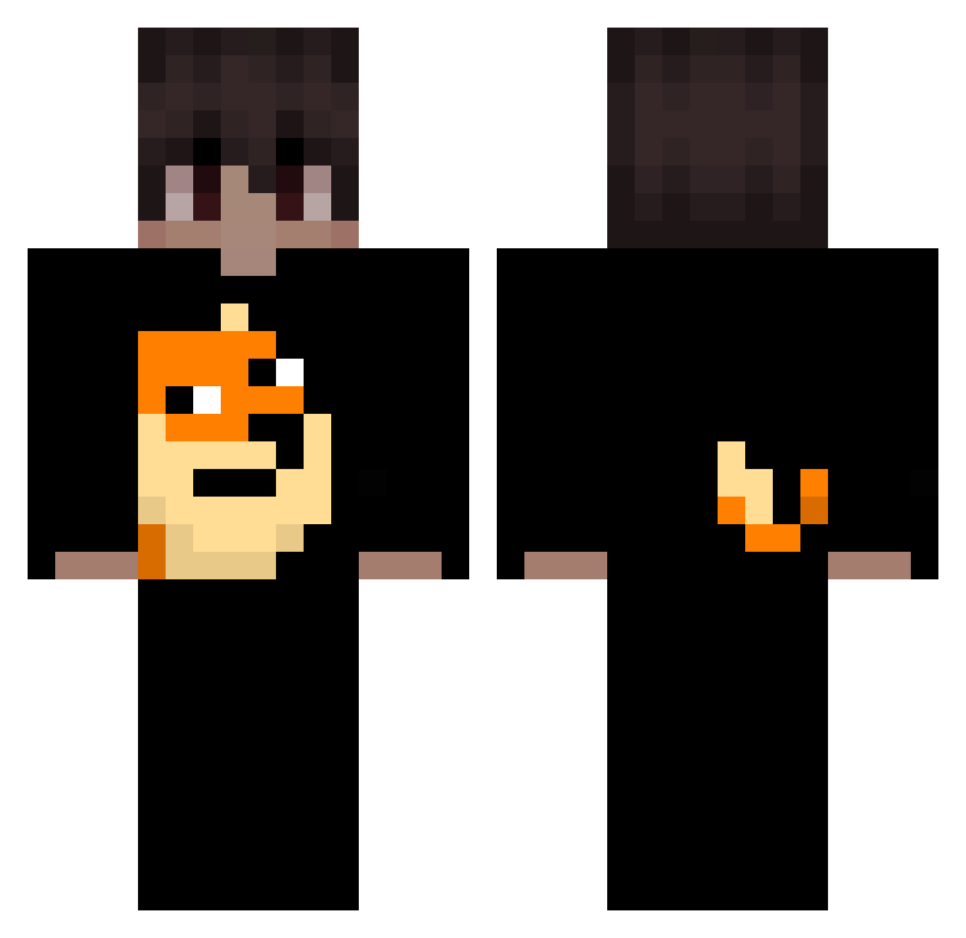 YungZuzo Minecraft skin, front and back view