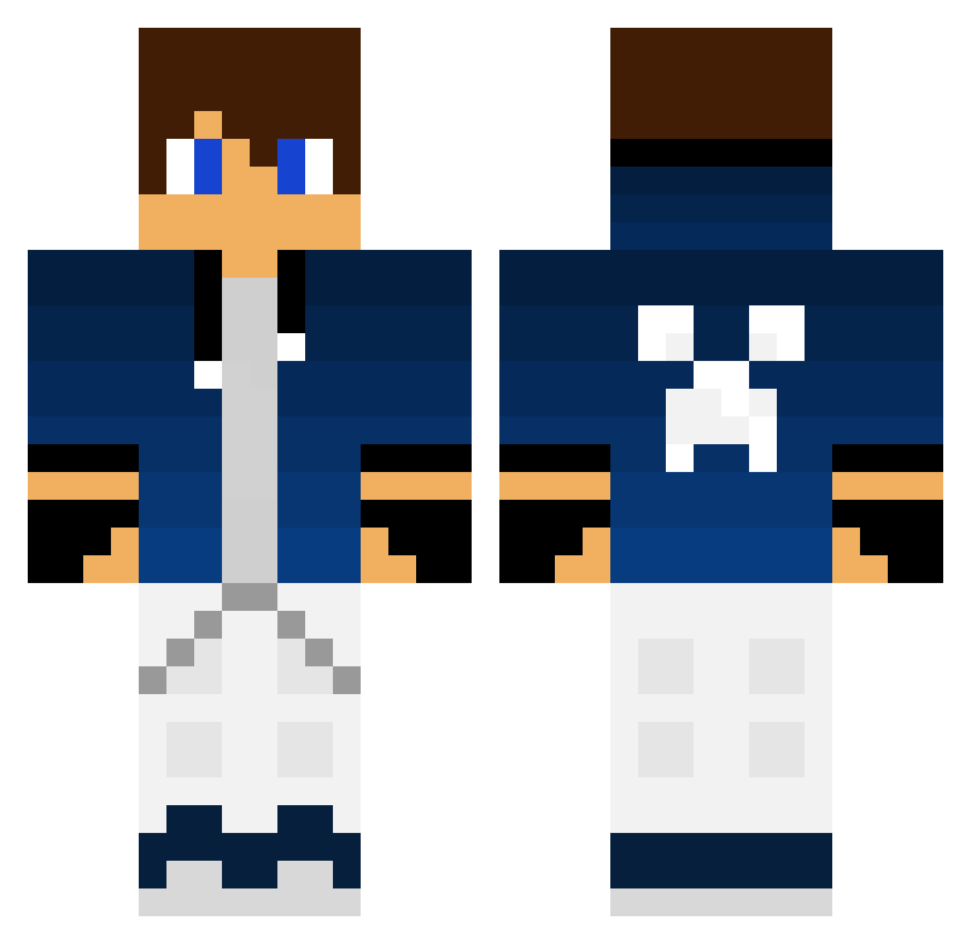 Salmi Minecraft skin, front and back view