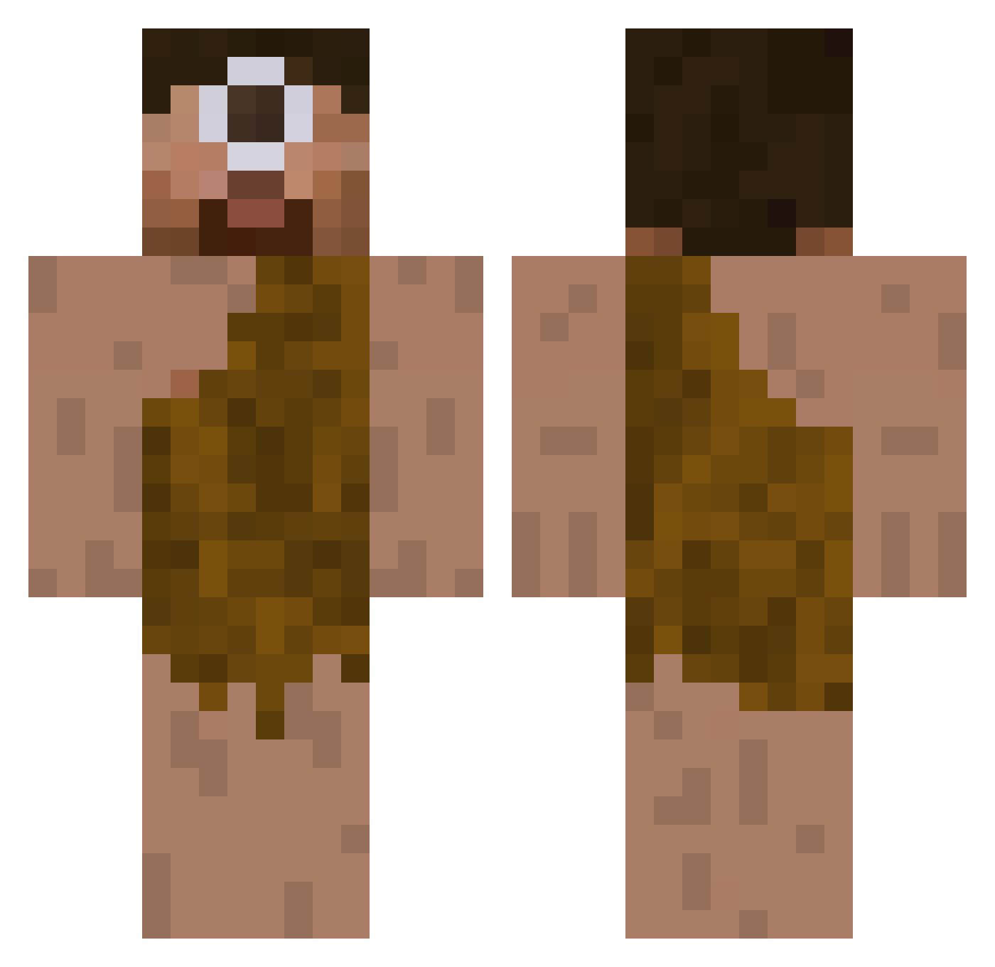 bandoctor Minecraft skin, front and back view