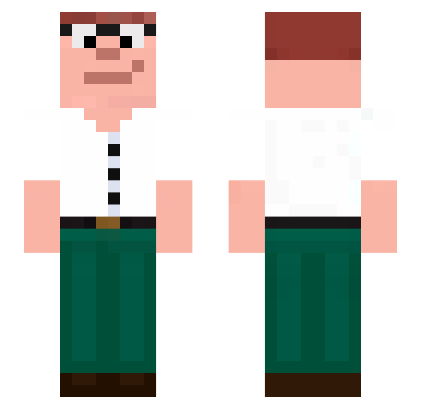 heya___ Minecraft skin, front and back view