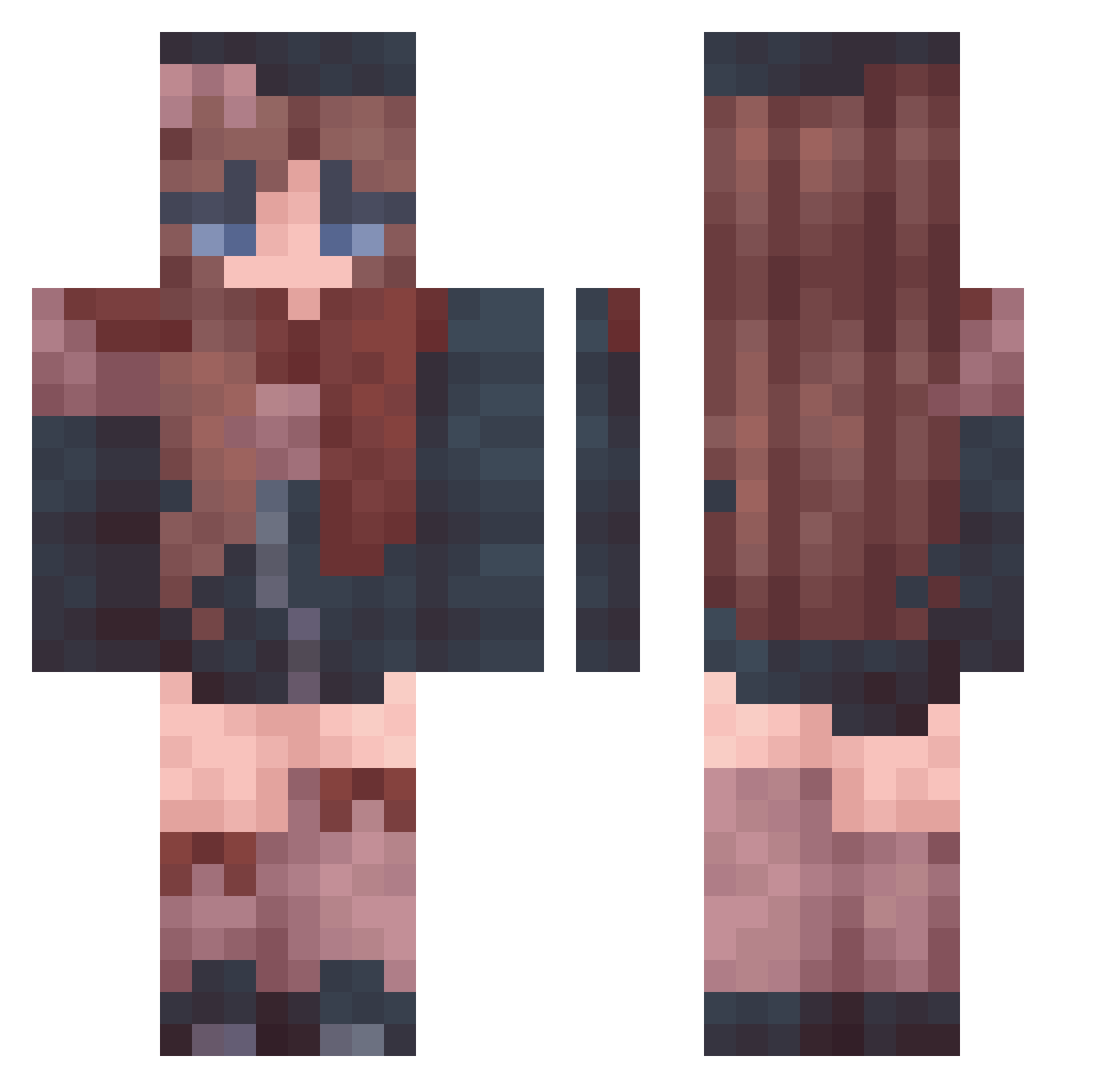 sleepless_starz Minecraft skin, front and back view
