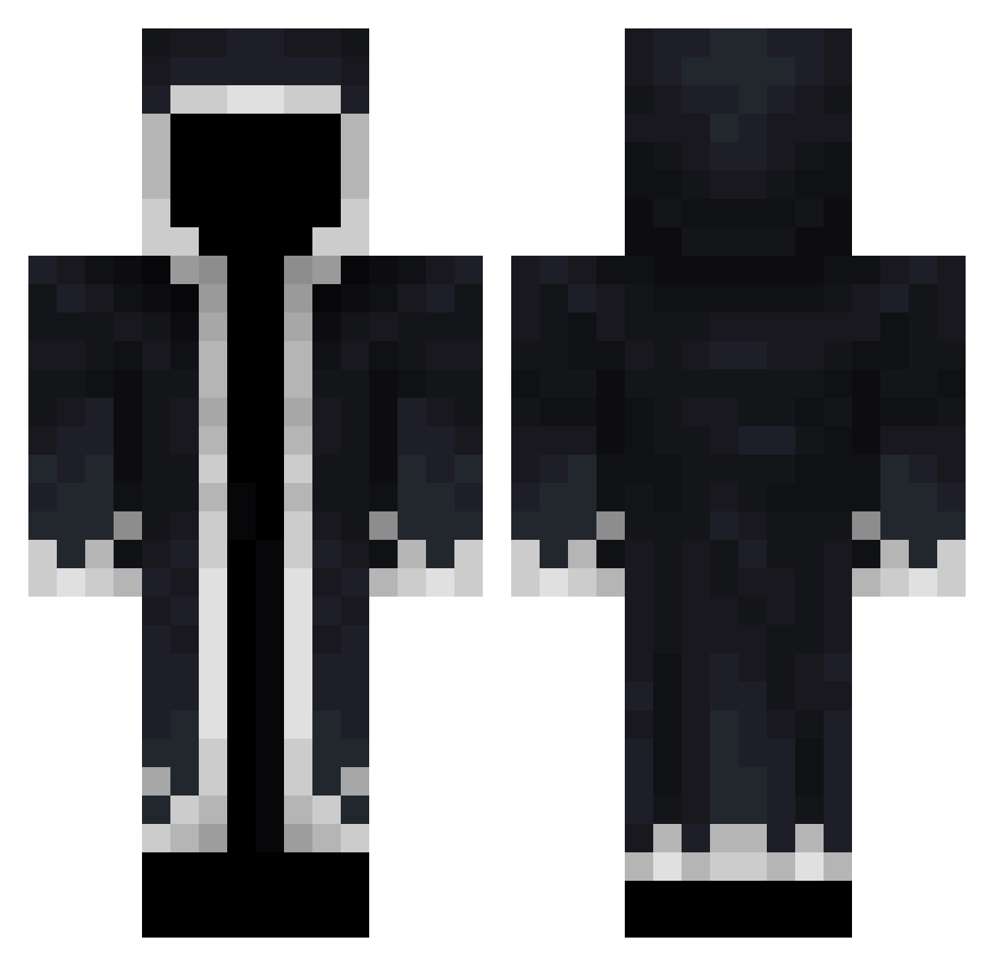 VerStal Minecraft skin, front and back view
