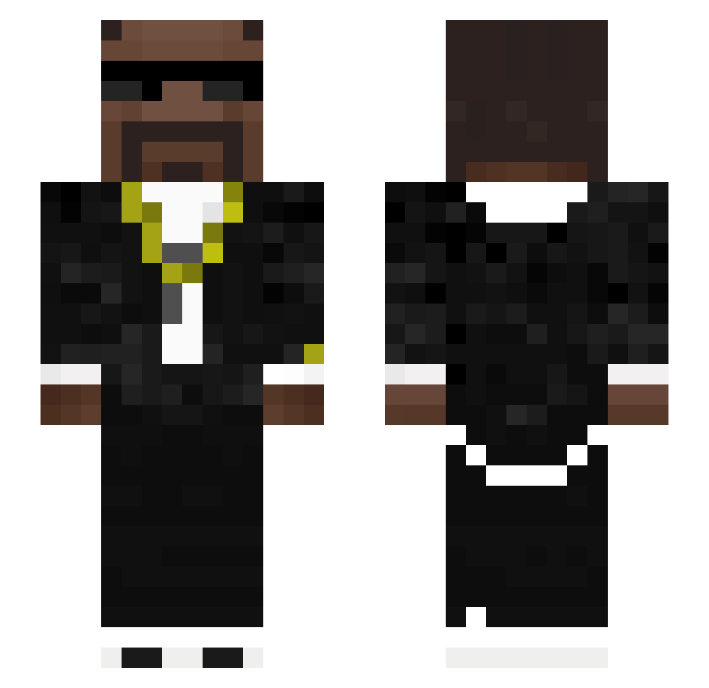 marsmans Minecraft skin, front and back view