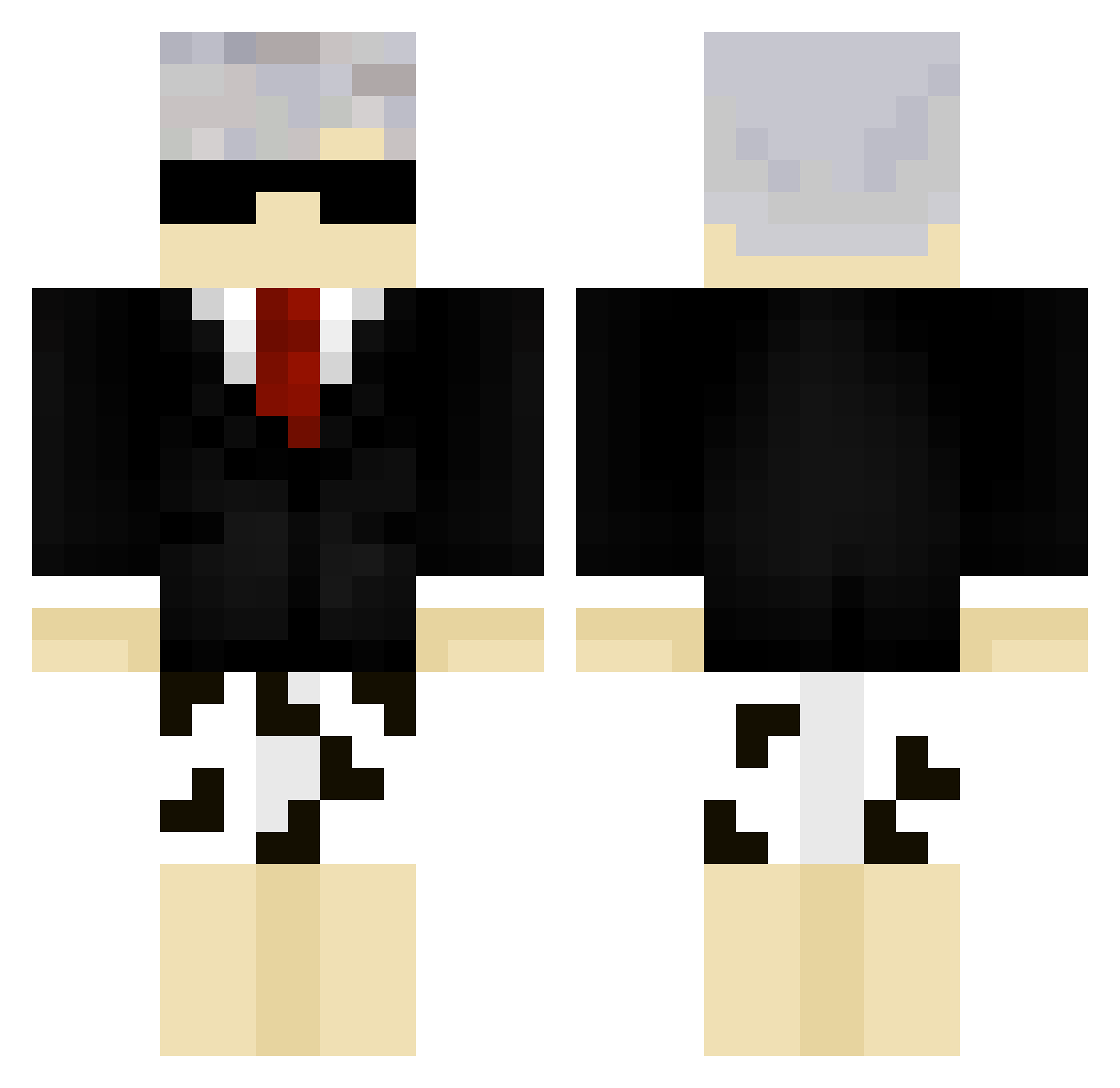 r_AF Minecraft skin, front and back view