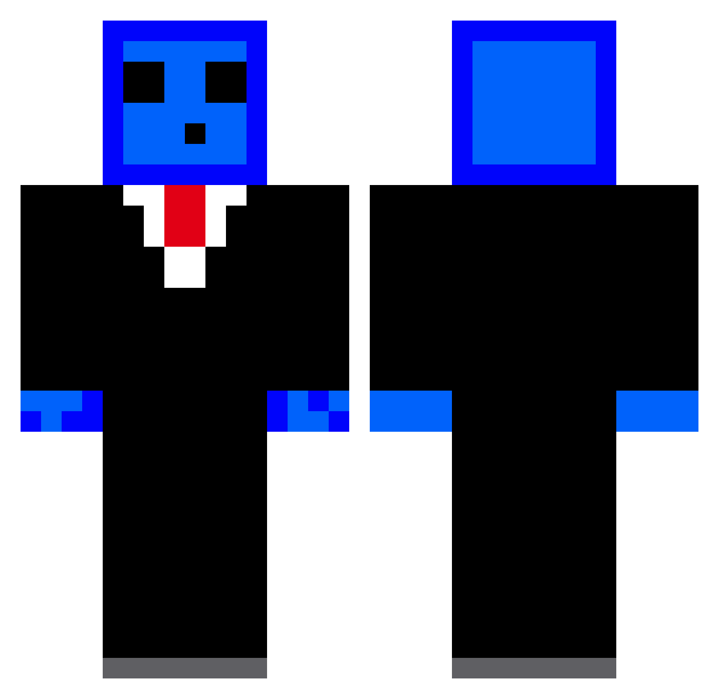 ziploti1 Minecraft skin, front and back view