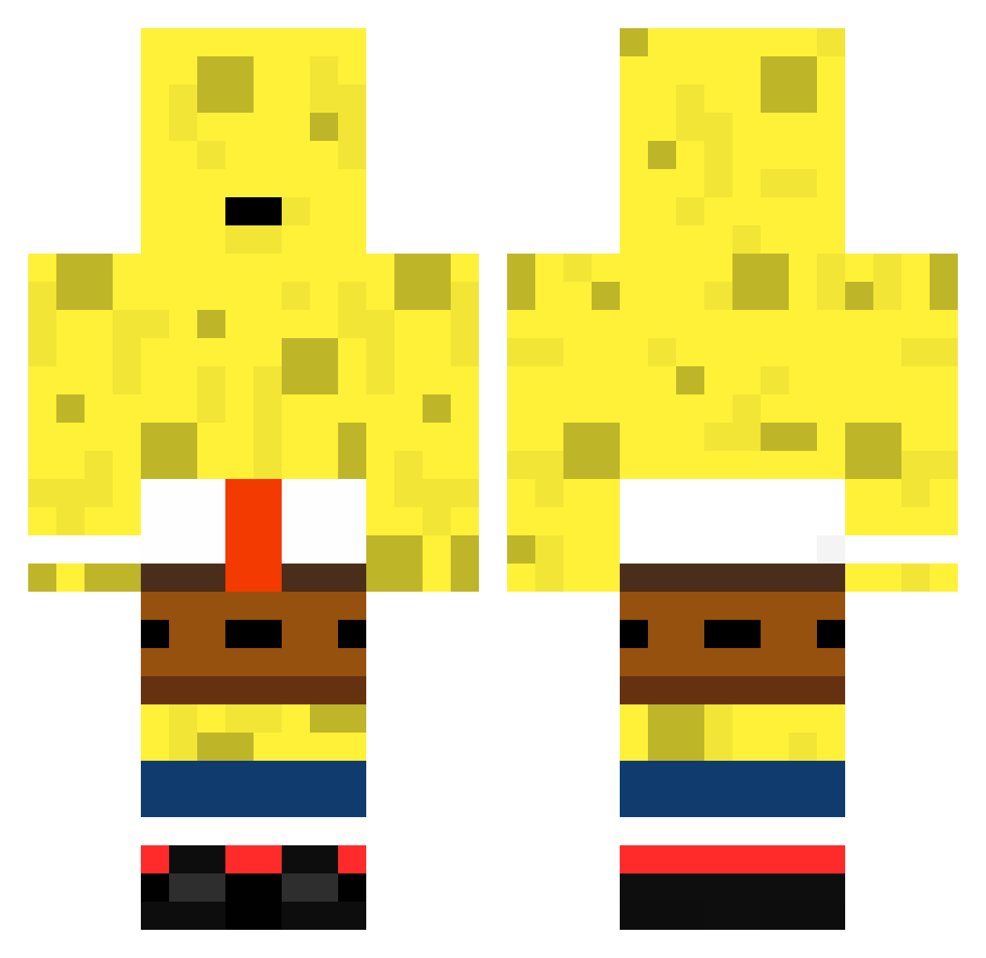 zMel1nx Minecraft skin, front and back view