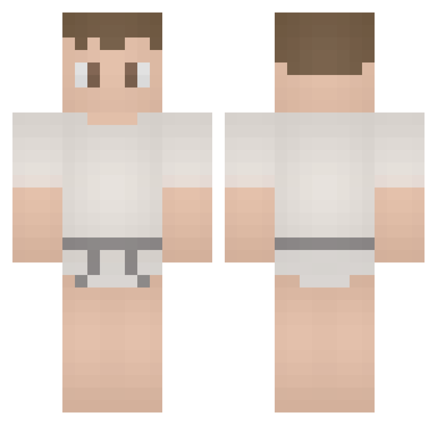 keens Minecraft skin, front and back view