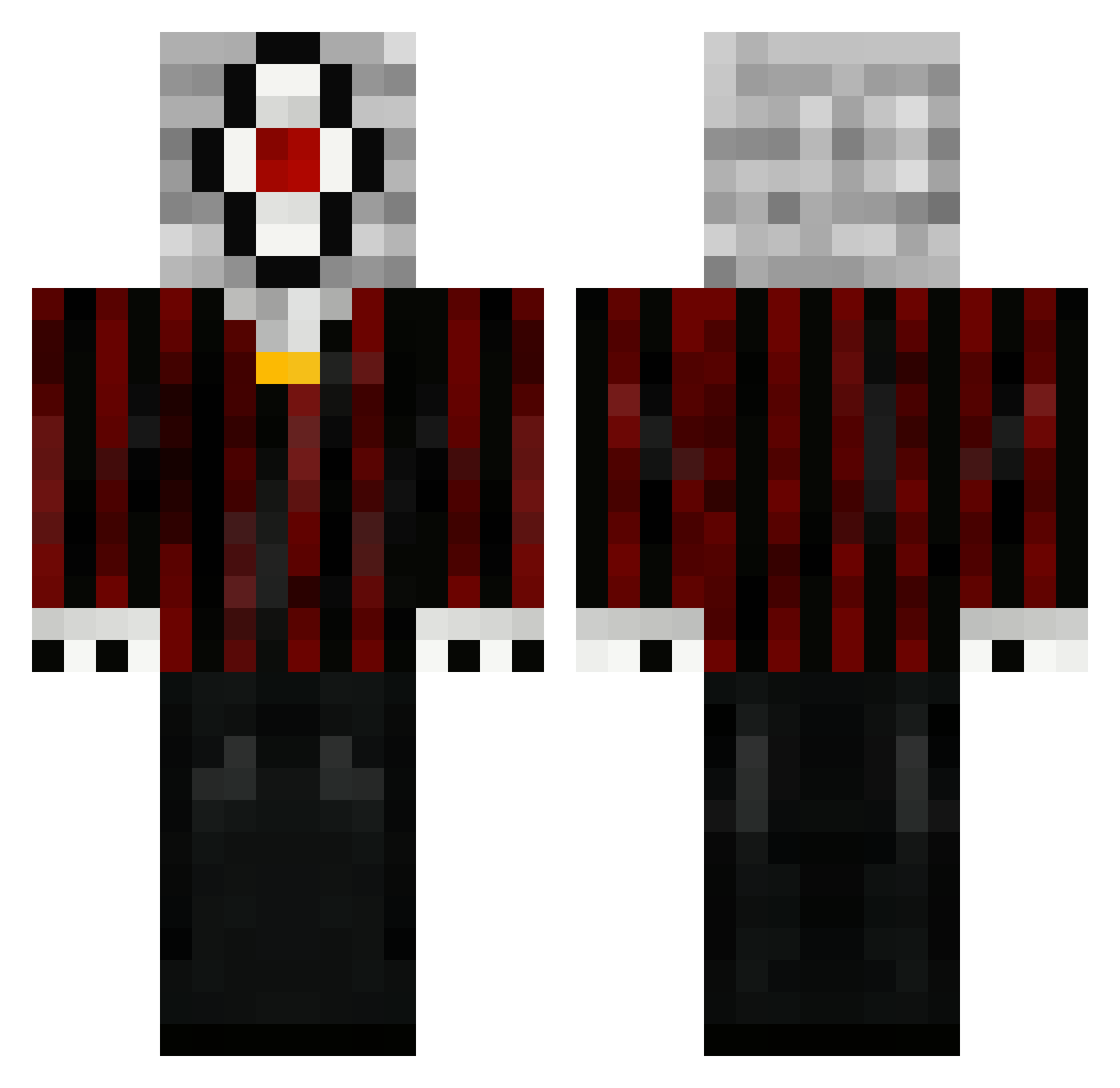 Zsome Minecraft skin, front and back view