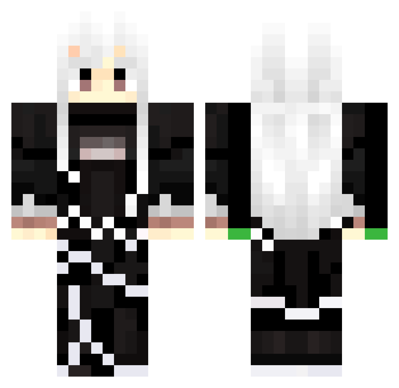 iiizade Minecraft skin, front and back view