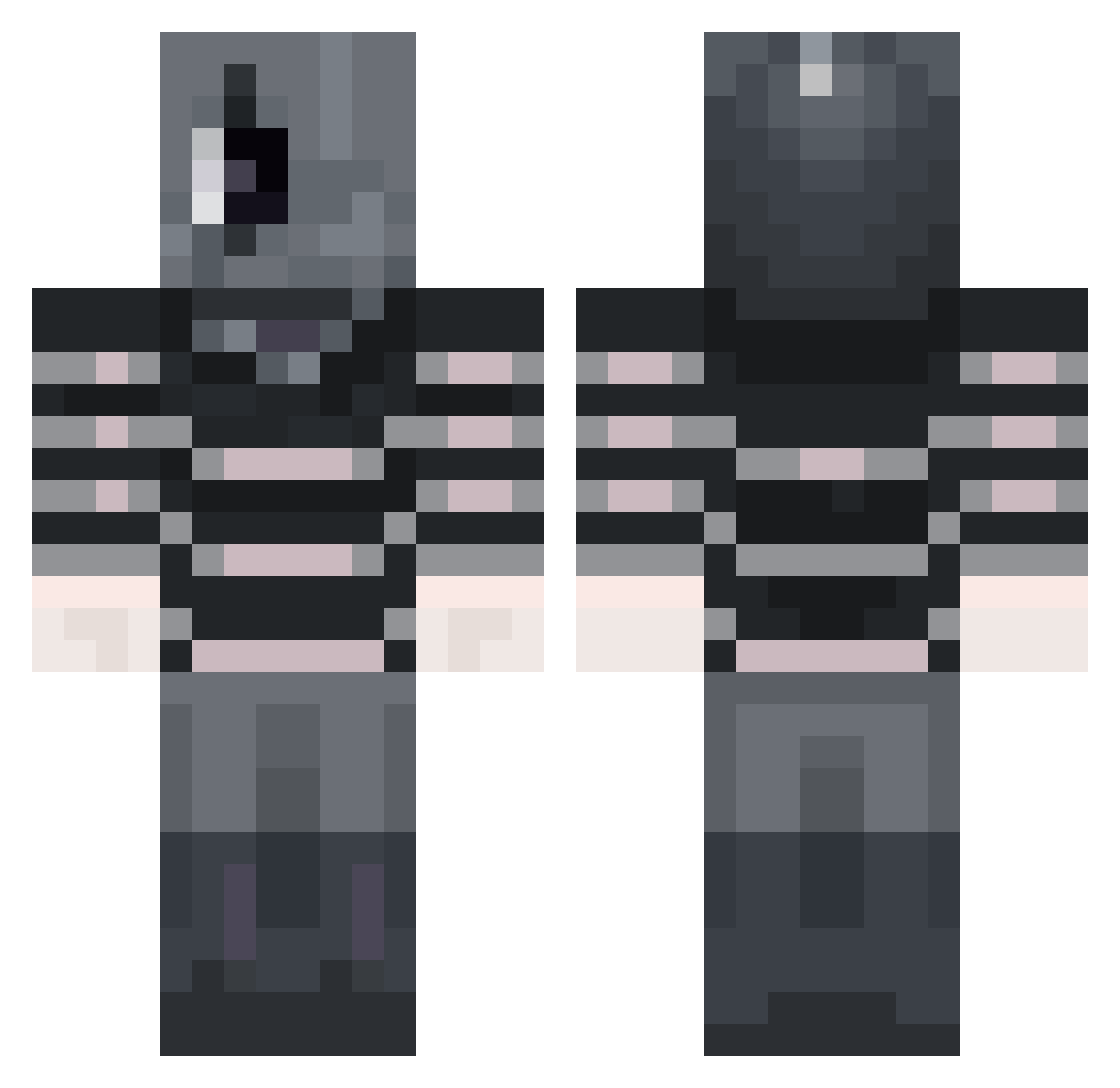 SPOOKALE Minecraft skin, front and back view