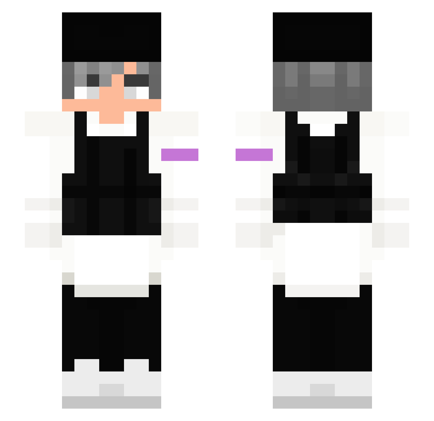 WolffeSH Minecraft skin, front and back view