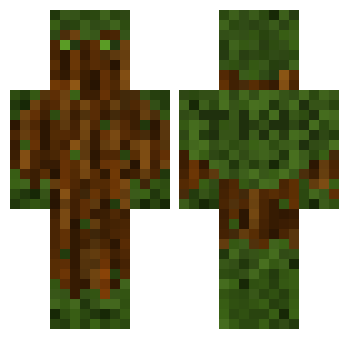 TheMighty3 Minecraft skin, front and back view
