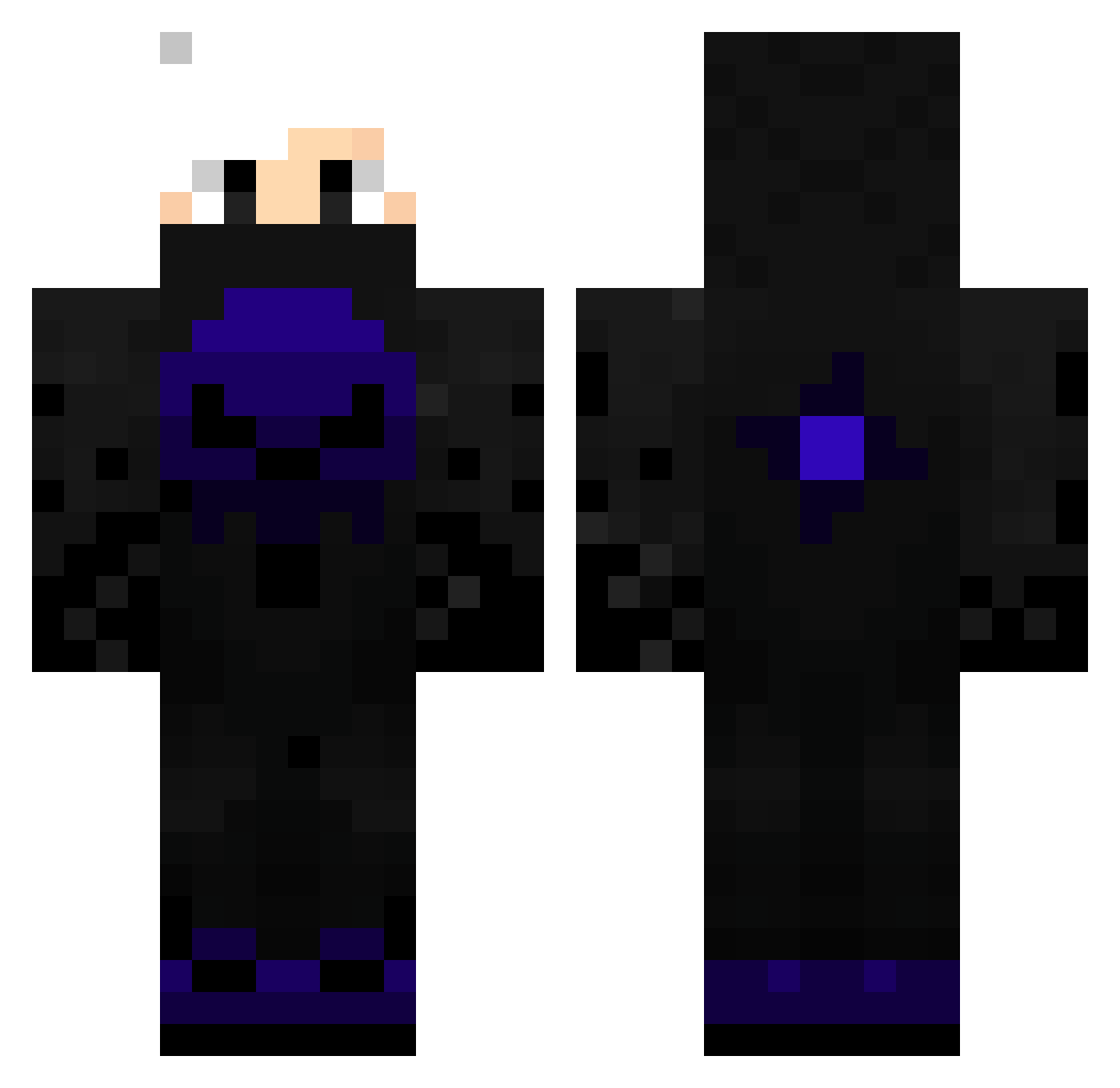 Zayni Minecraft skin, front and back view