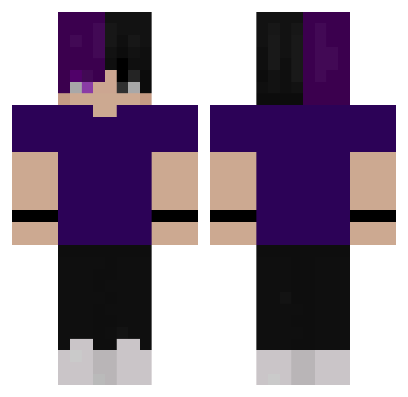 Revan_07 Minecraft skin, front and back view