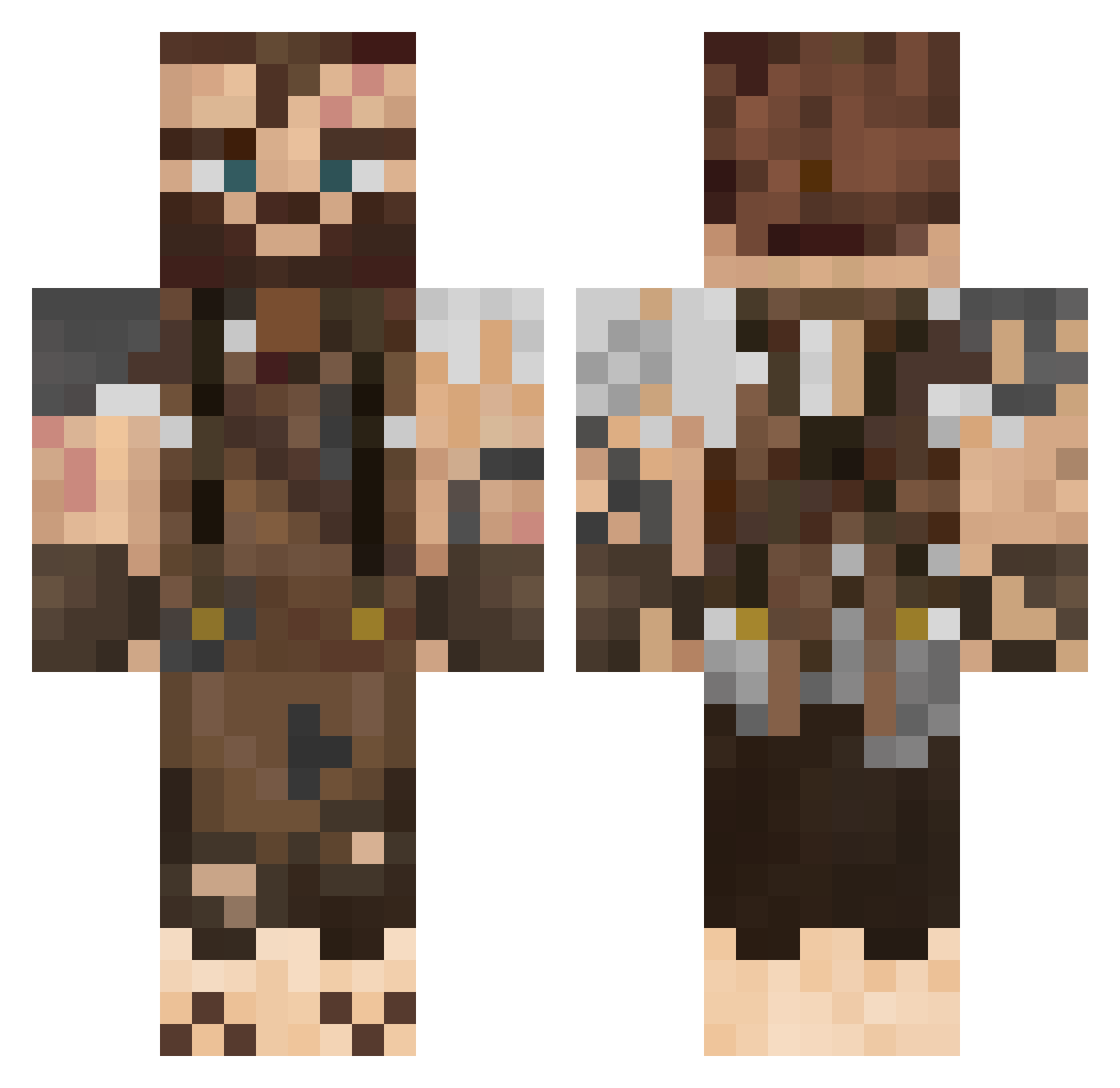 I23LaEi Minecraft skin, front and back view