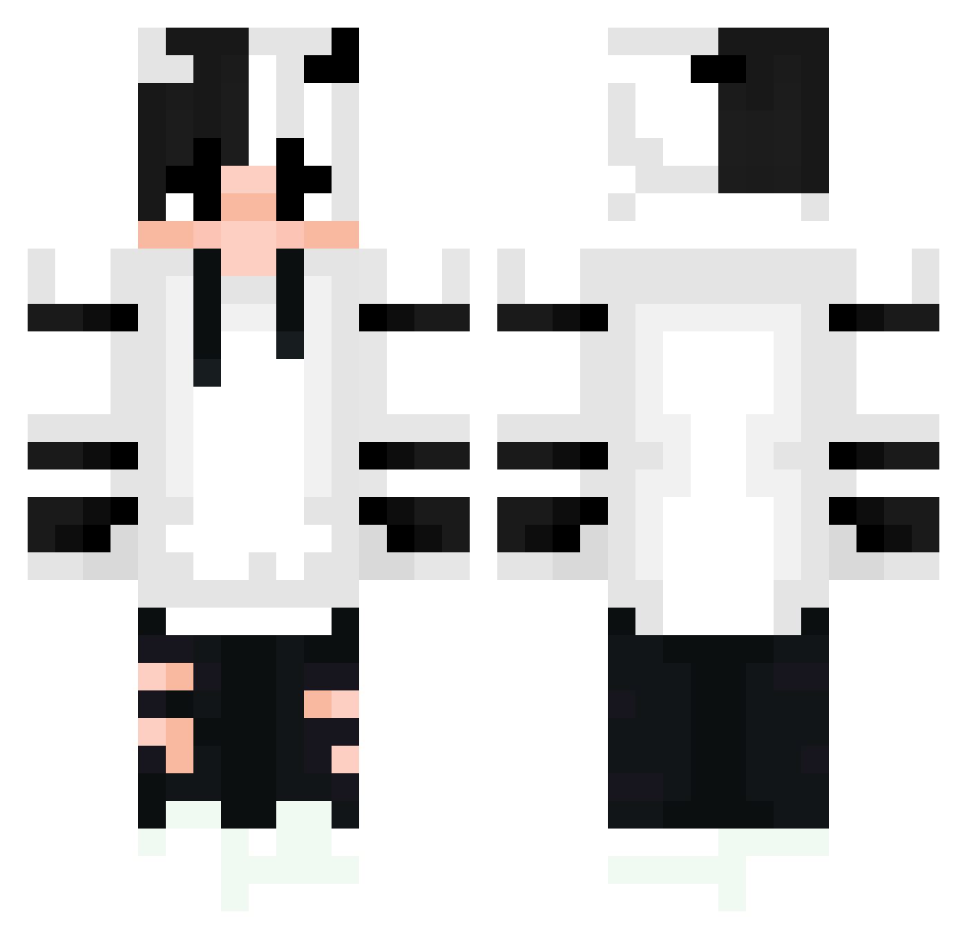 Hobum13 Minecraft skin, front and back view
