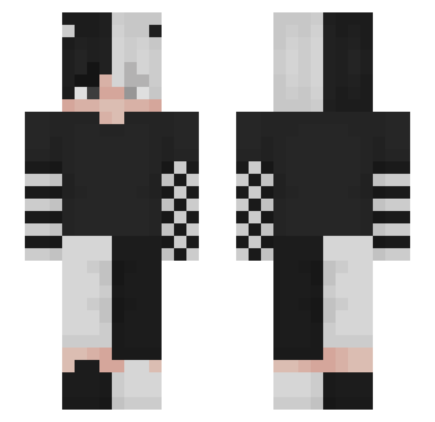 Binedwinn Minecraft skin, front and back view