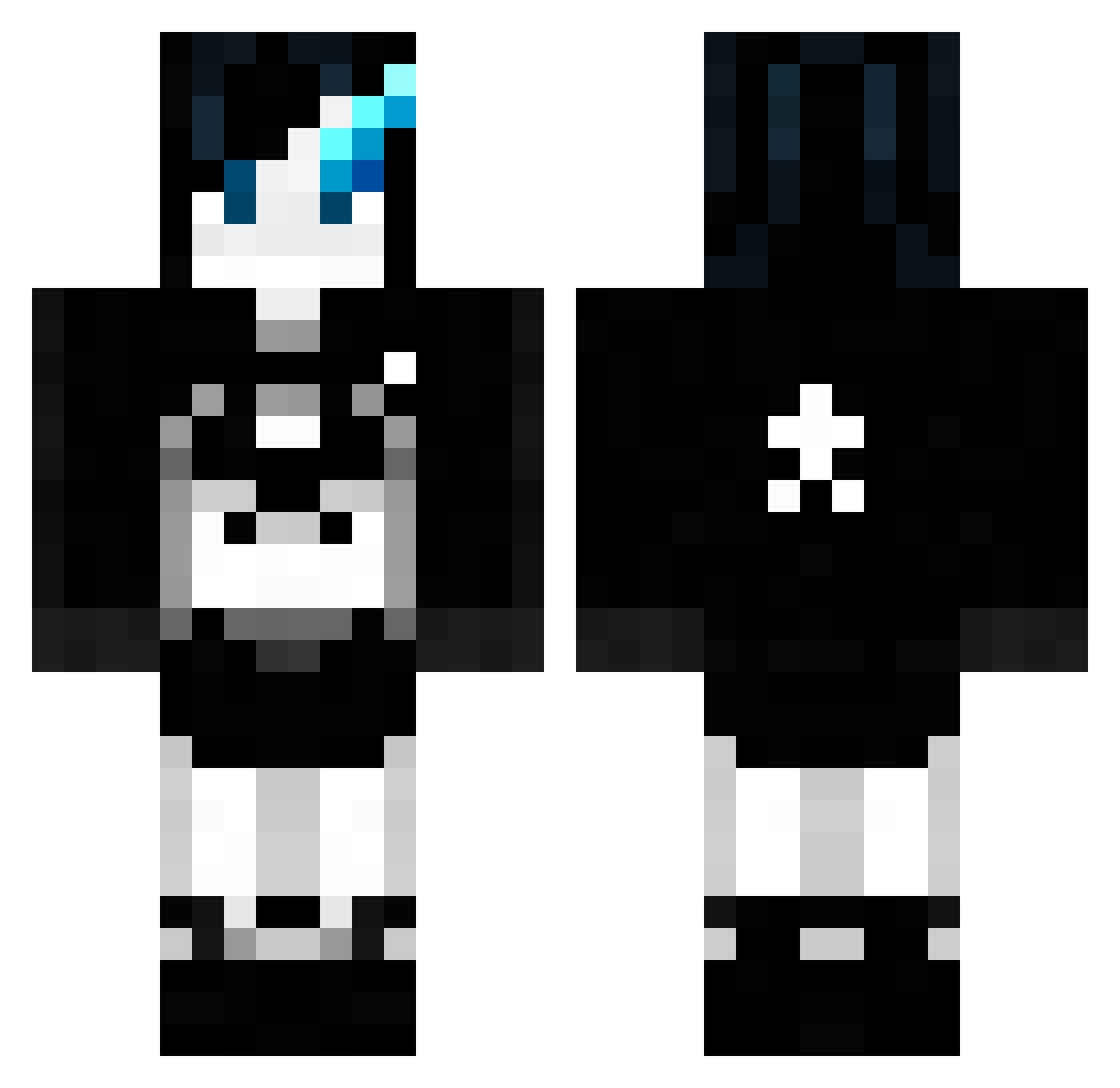 Alaine Minecraft skin, front and back view
