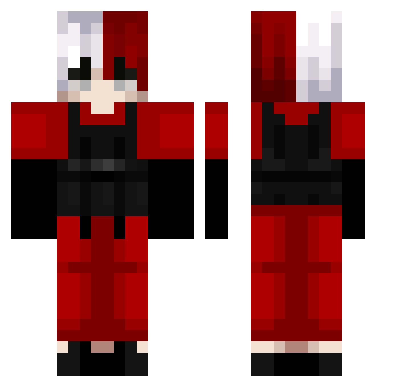 suck1t Minecraft skin, front and back view