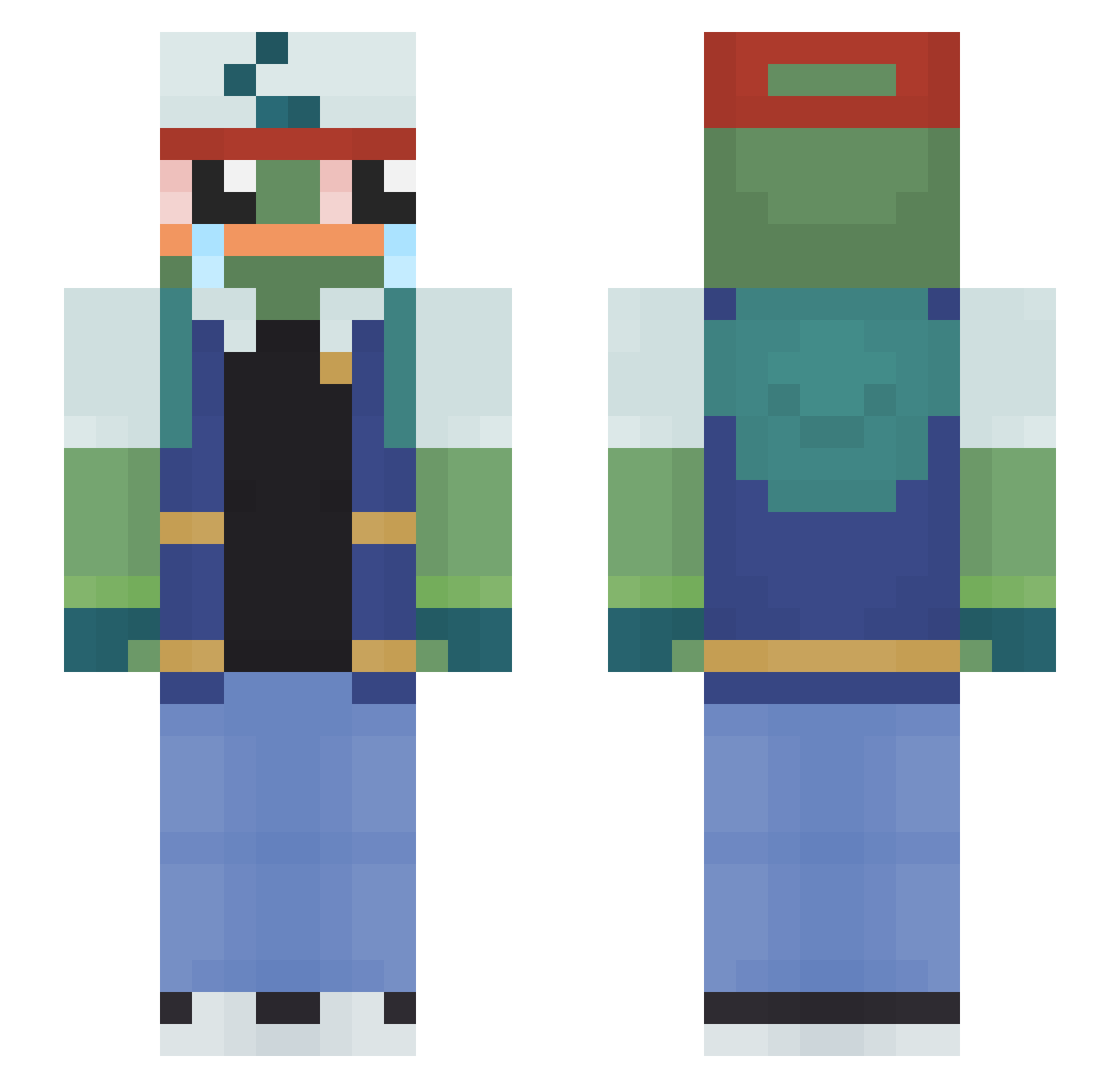 Jongi_ Minecraft skin, front and back view