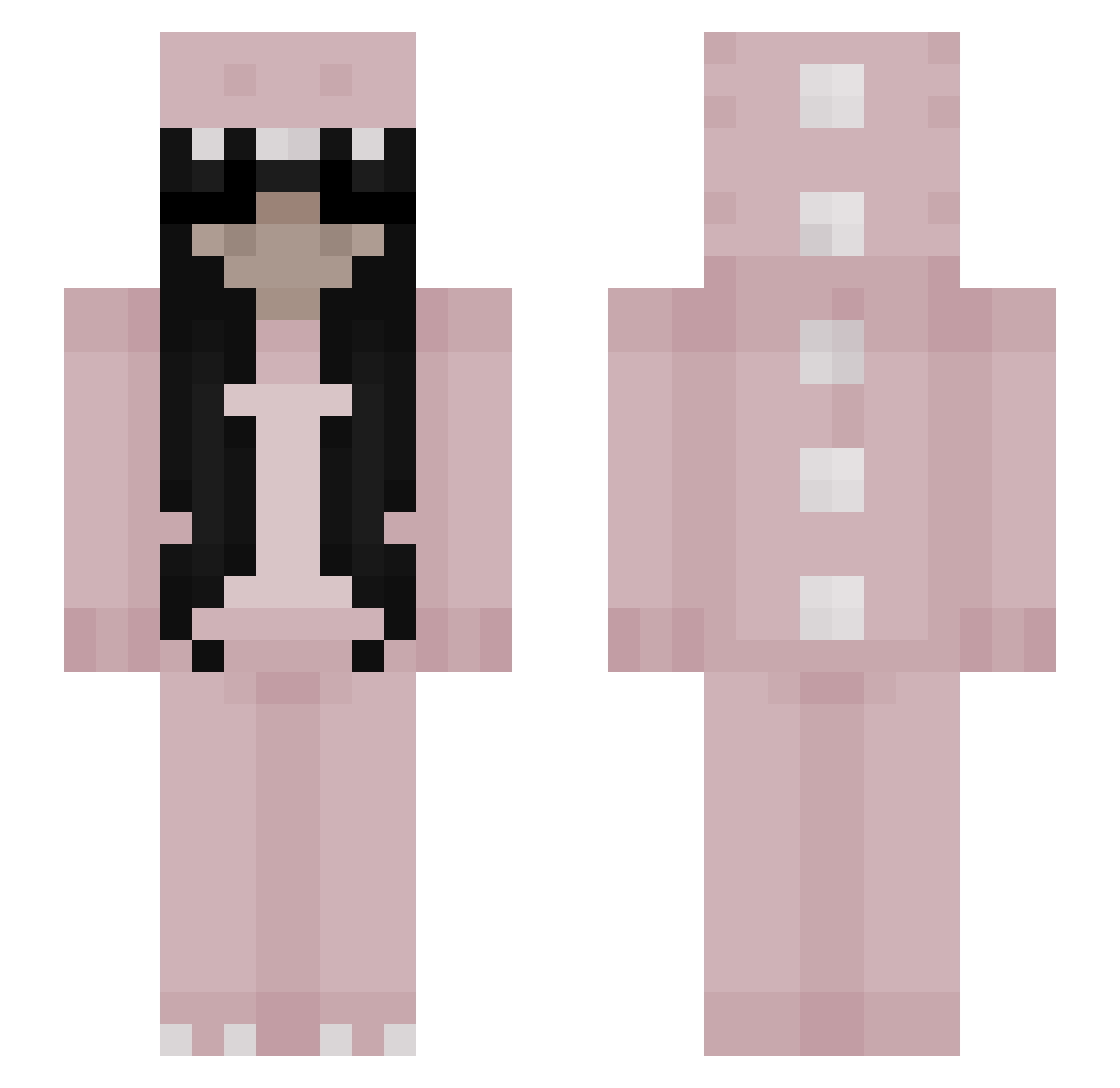 Goldtato Minecraft skin, front and back view