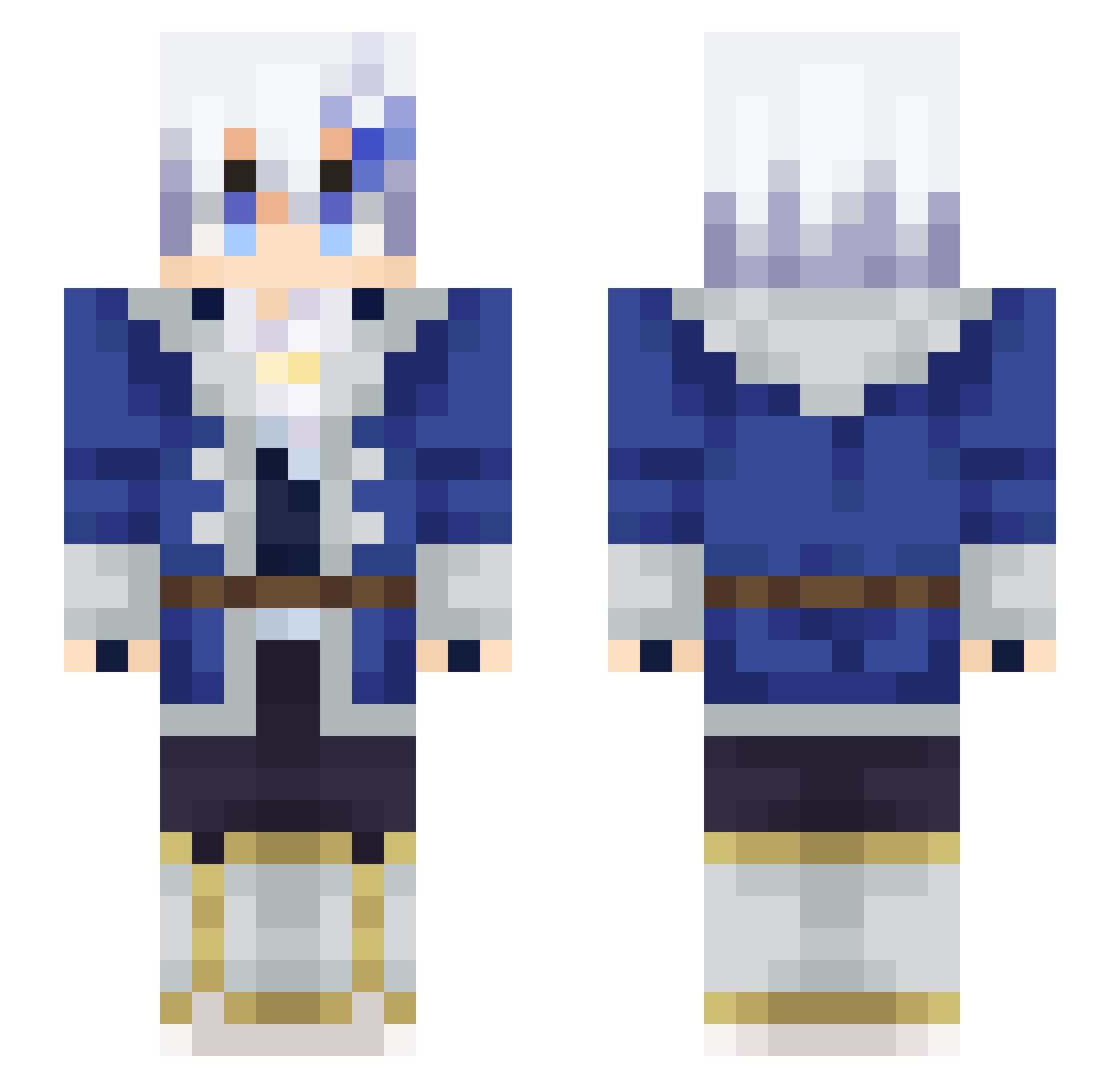 shiswakaj Minecraft skin, front and back view