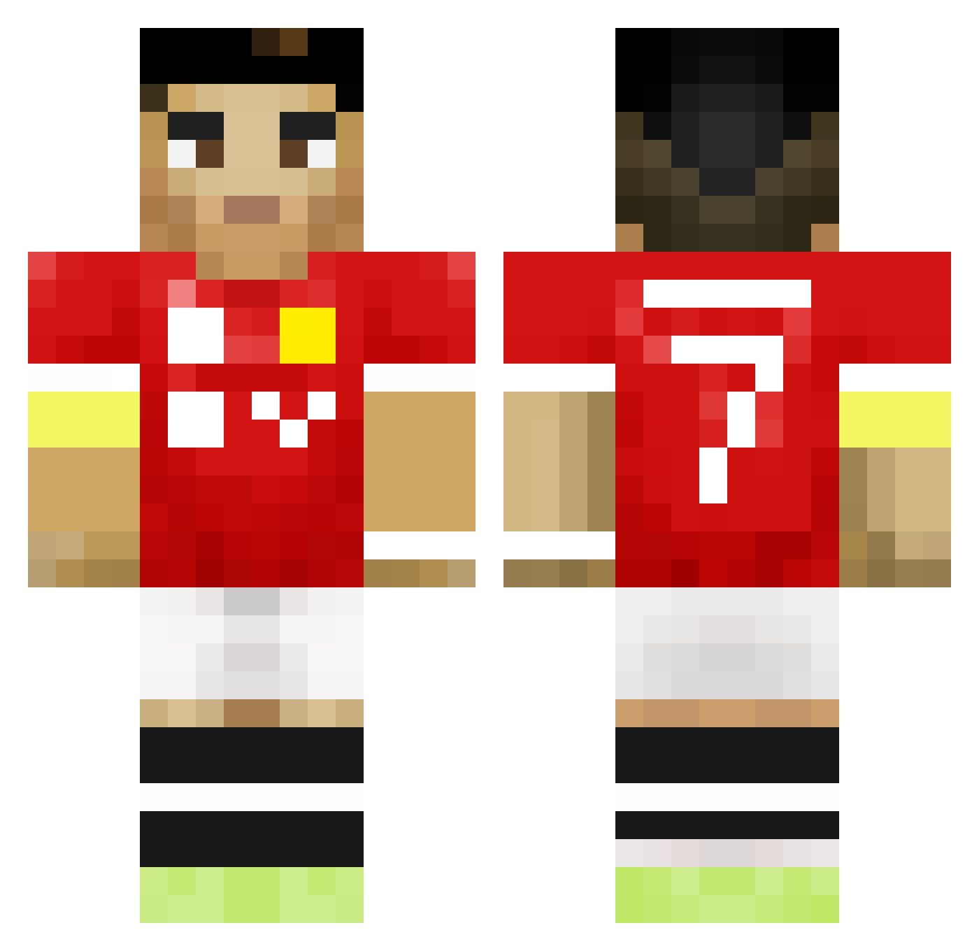 CR7AlexM Minecraft skin, front and back view