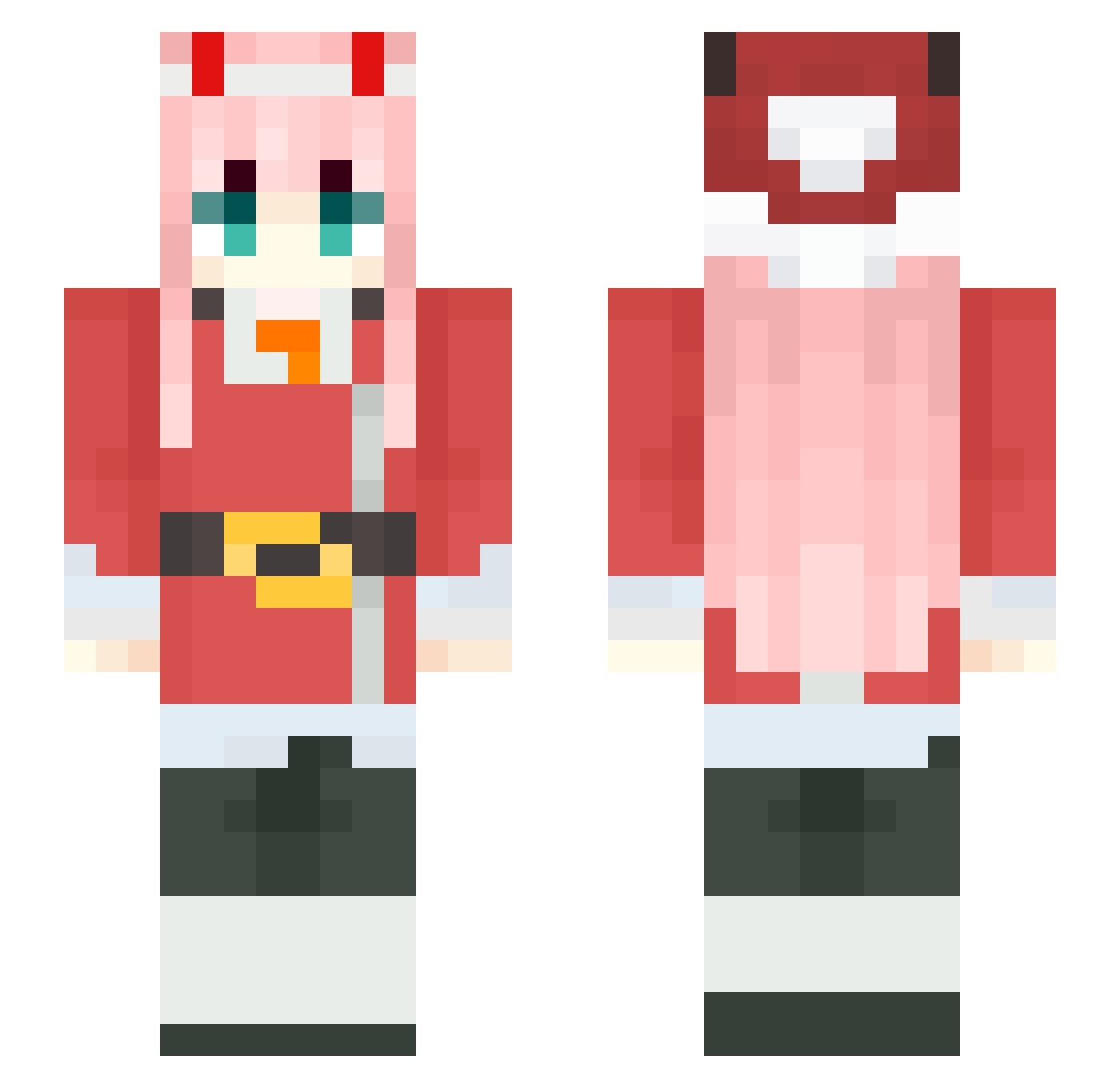 tei1 Minecraft skin, front and back view