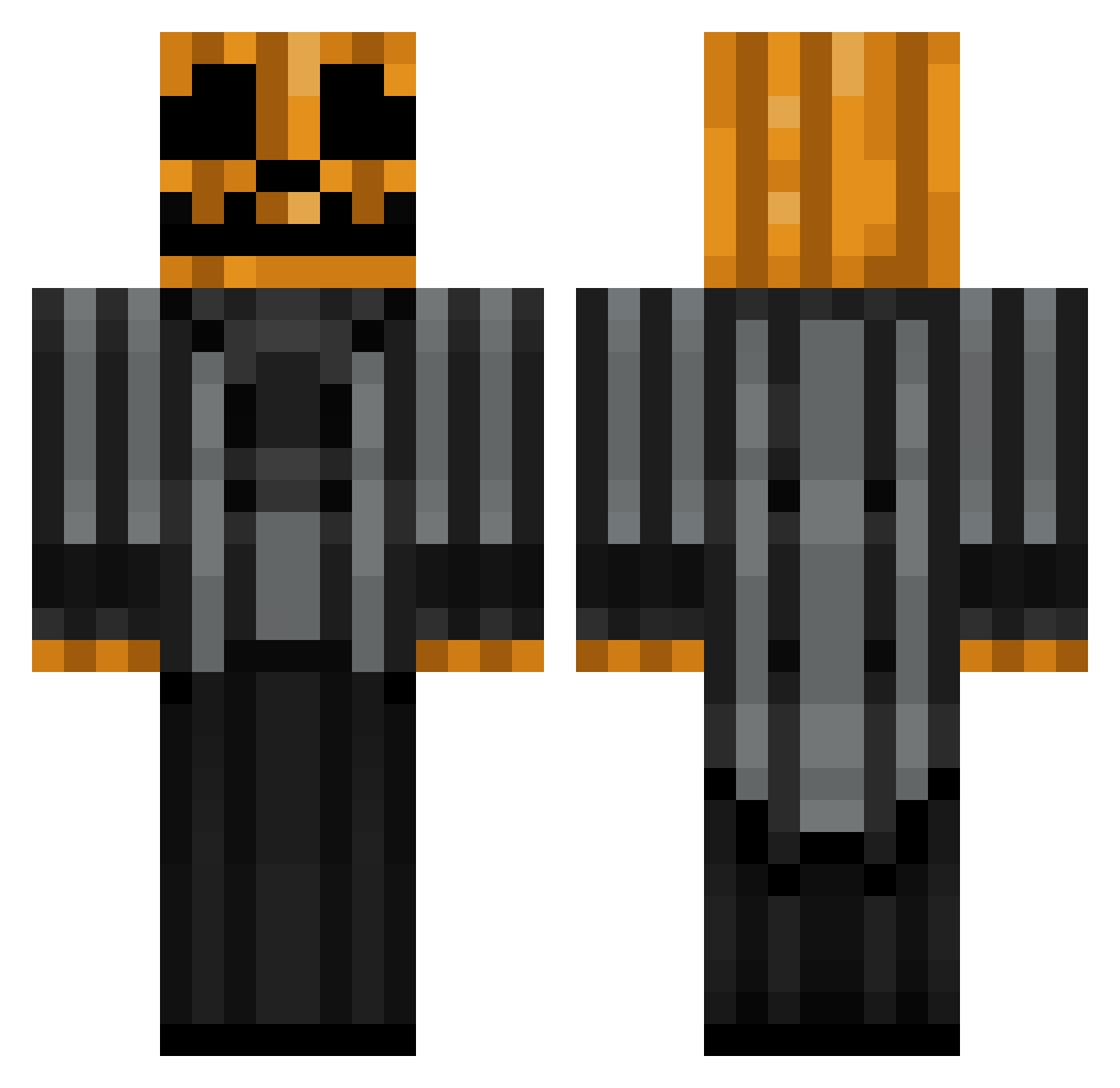 j4yc0b Minecraft skin, front and back view