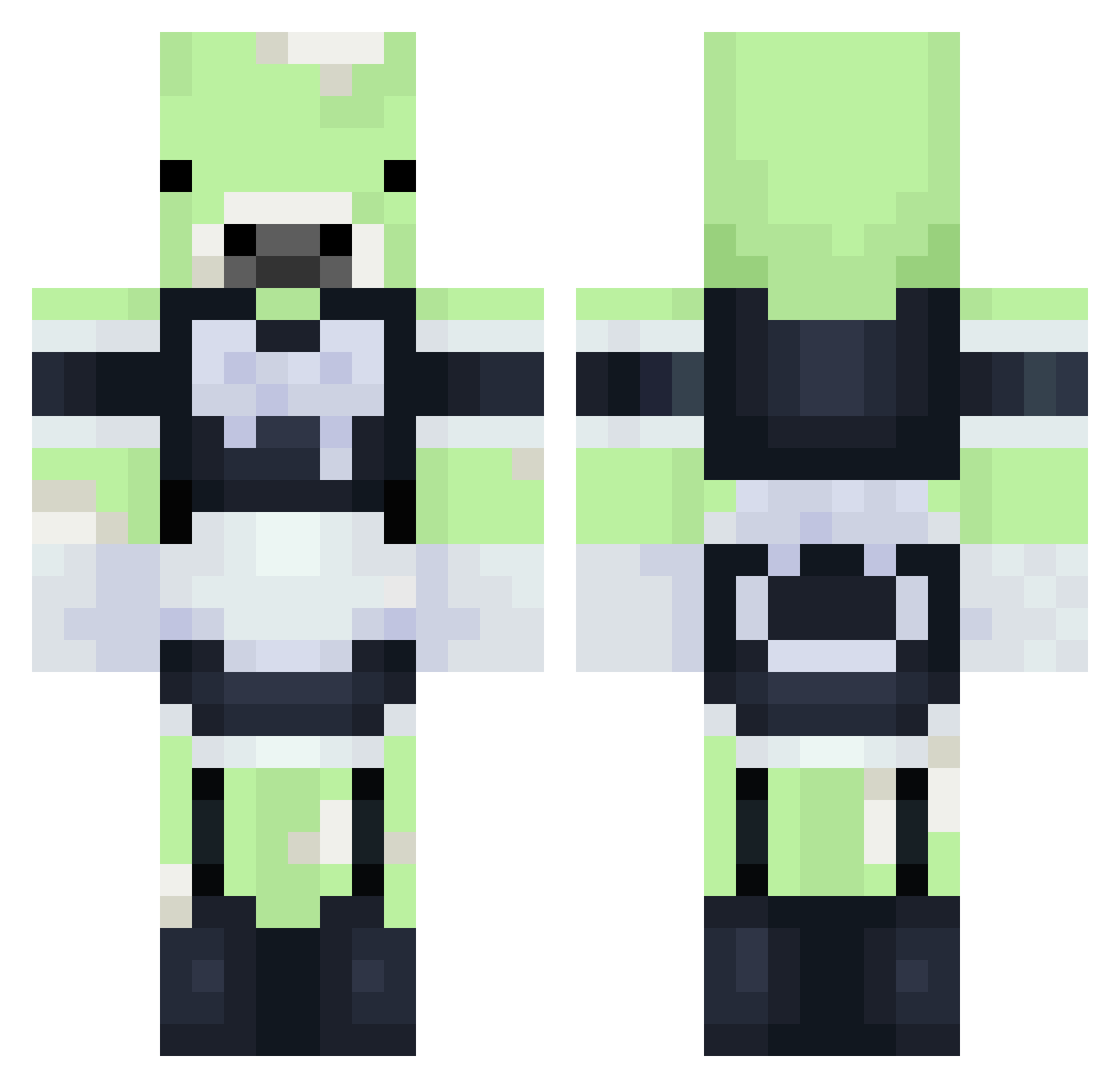 Scarlette27 Minecraft skin, front and back view