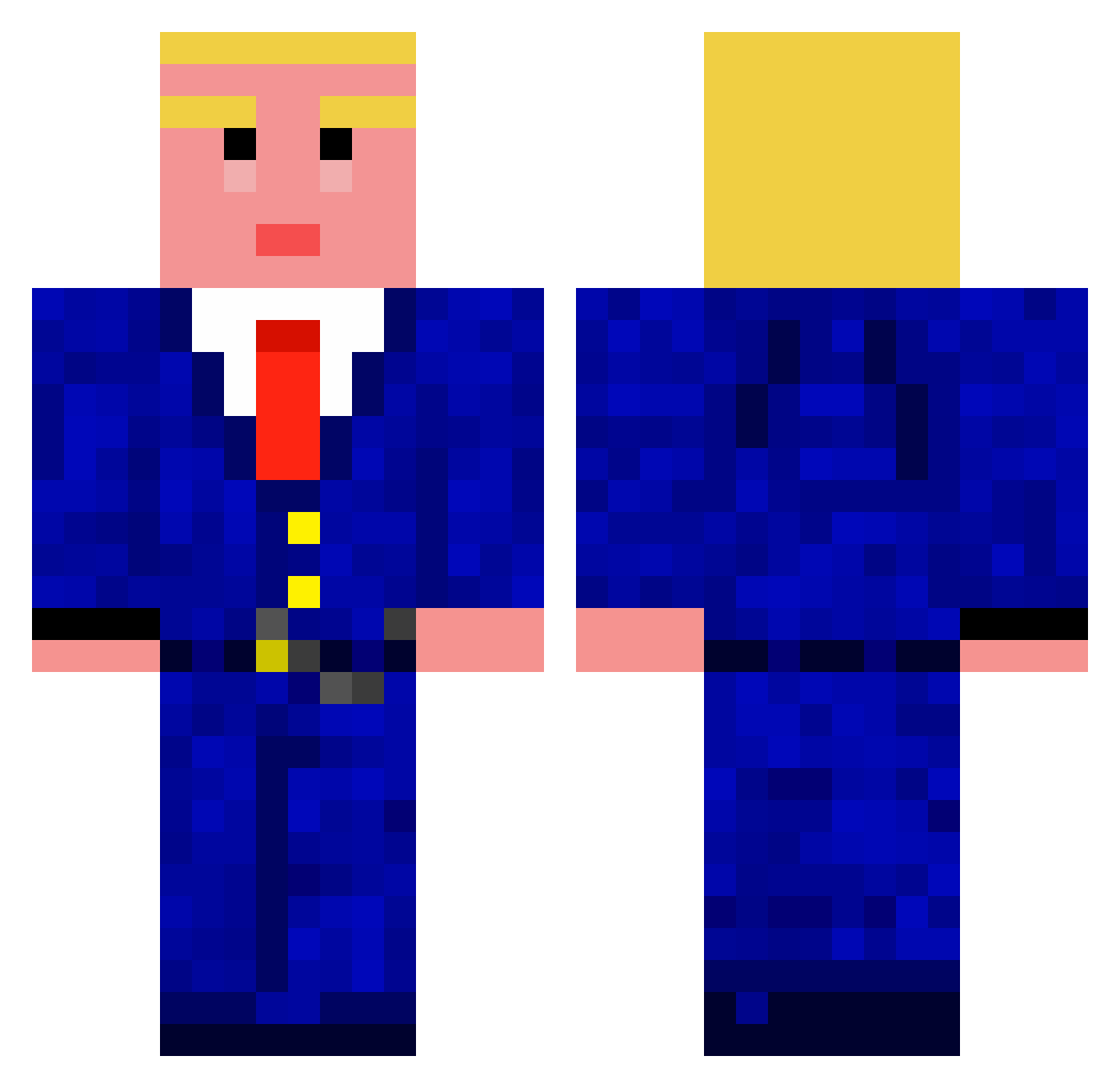 yoyopika15 Minecraft skin, front and back view