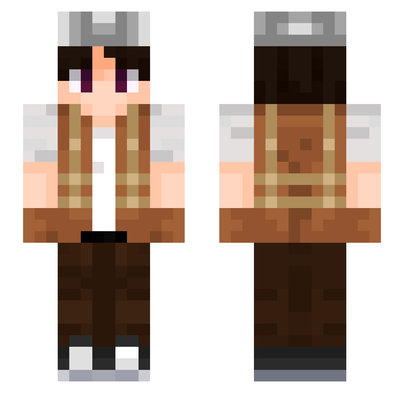 Acroyogakmencant Minecraft skin, front and back view