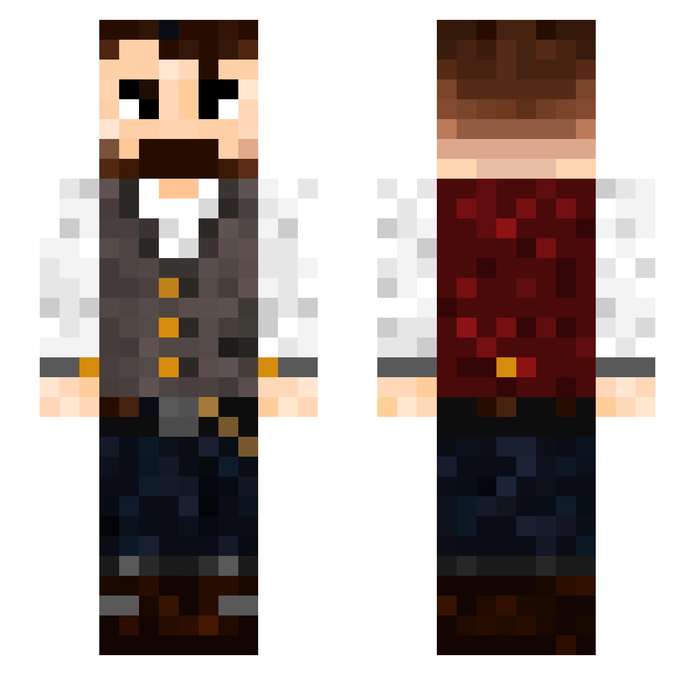 puggledadda Minecraft skin, front and back view